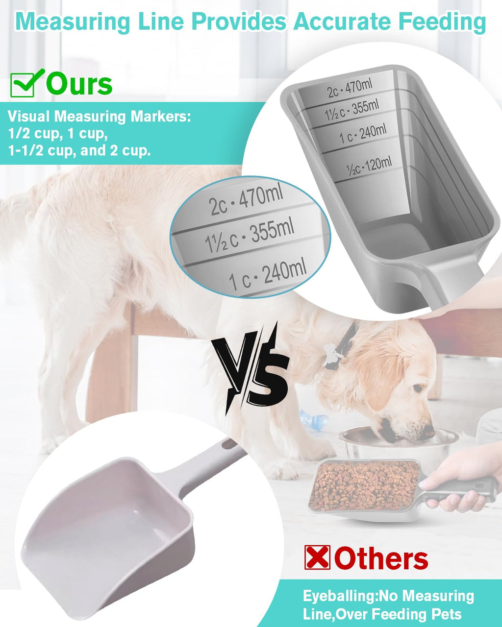 2 Cup Dog Food Scoop(2 Pack)