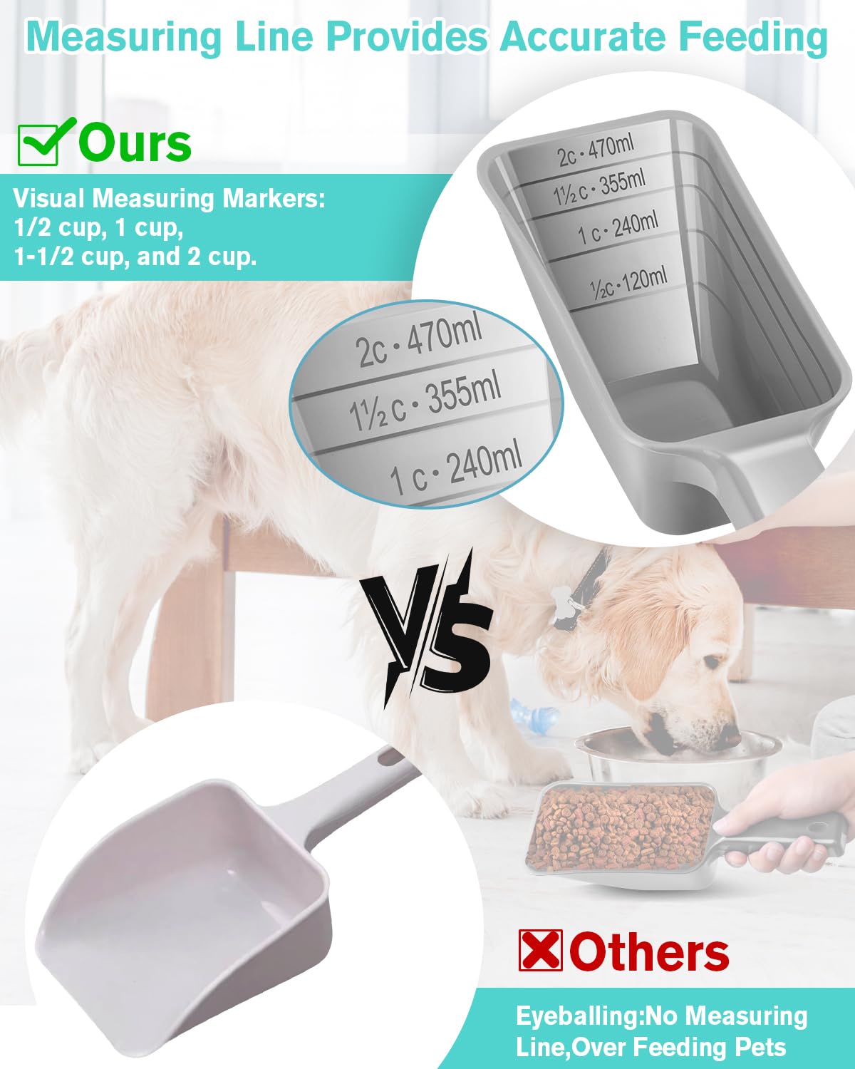 2 Cup Dog Food Scoop(2 Pack)