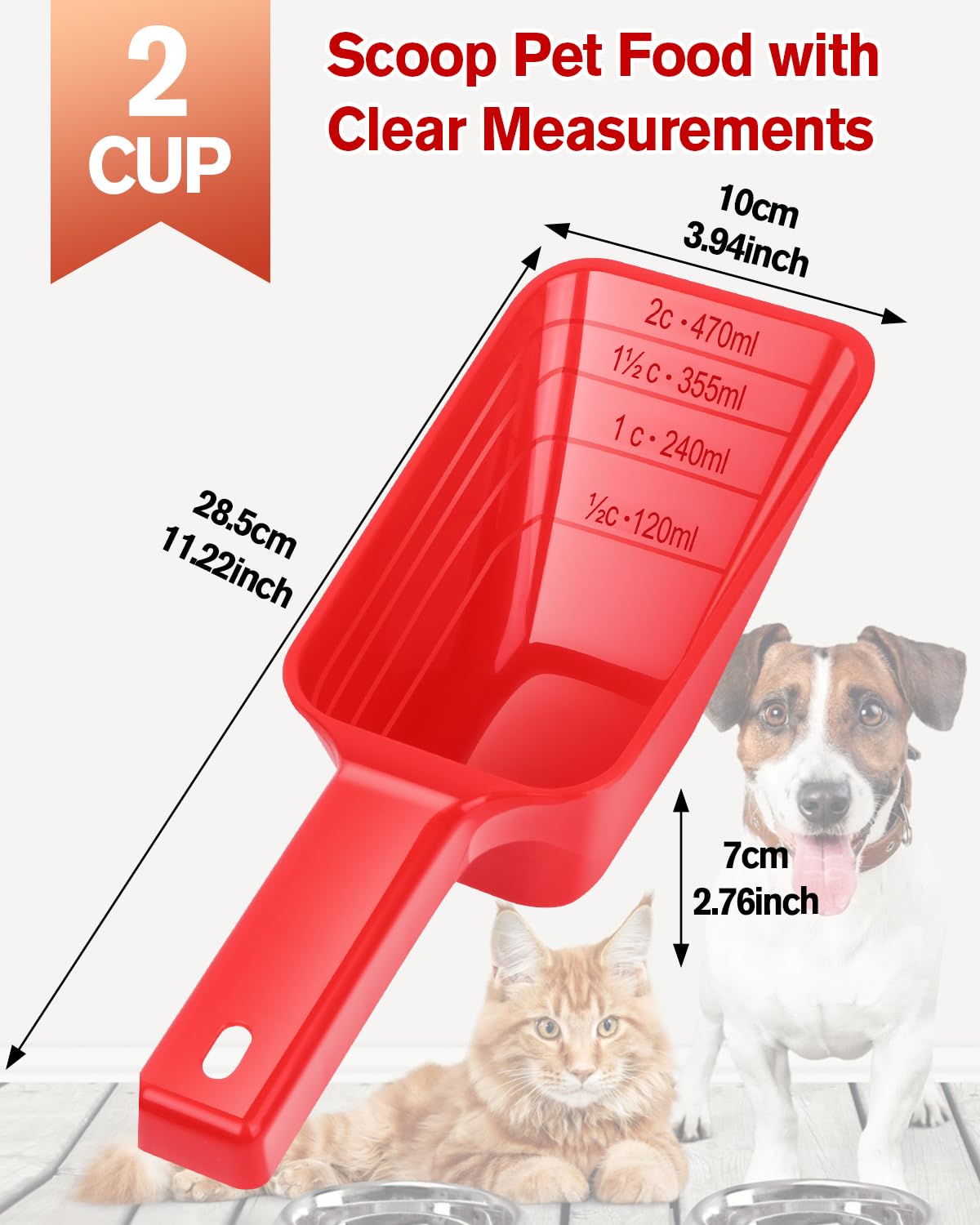2 Cup Dog Food Scoop(2 Pack)