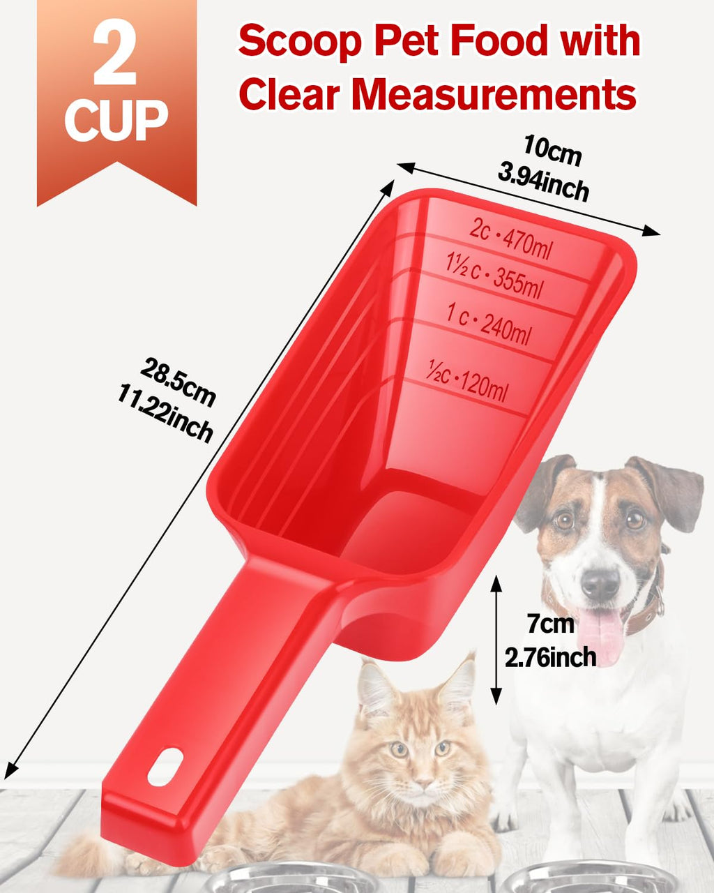 2 Cup Dog Food Scoop(2 Pack)