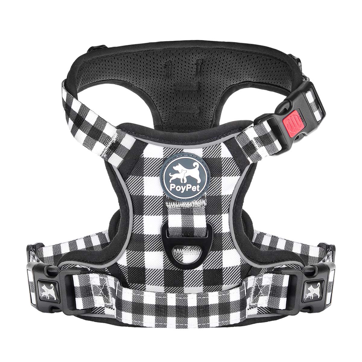 Premium Quality No Pull Dog Harness, No Choke Front Lead Dog Reflective Harness, Adjustable Soft Padded Pet Vest with Easy Control Handle for Small to Large Dogs