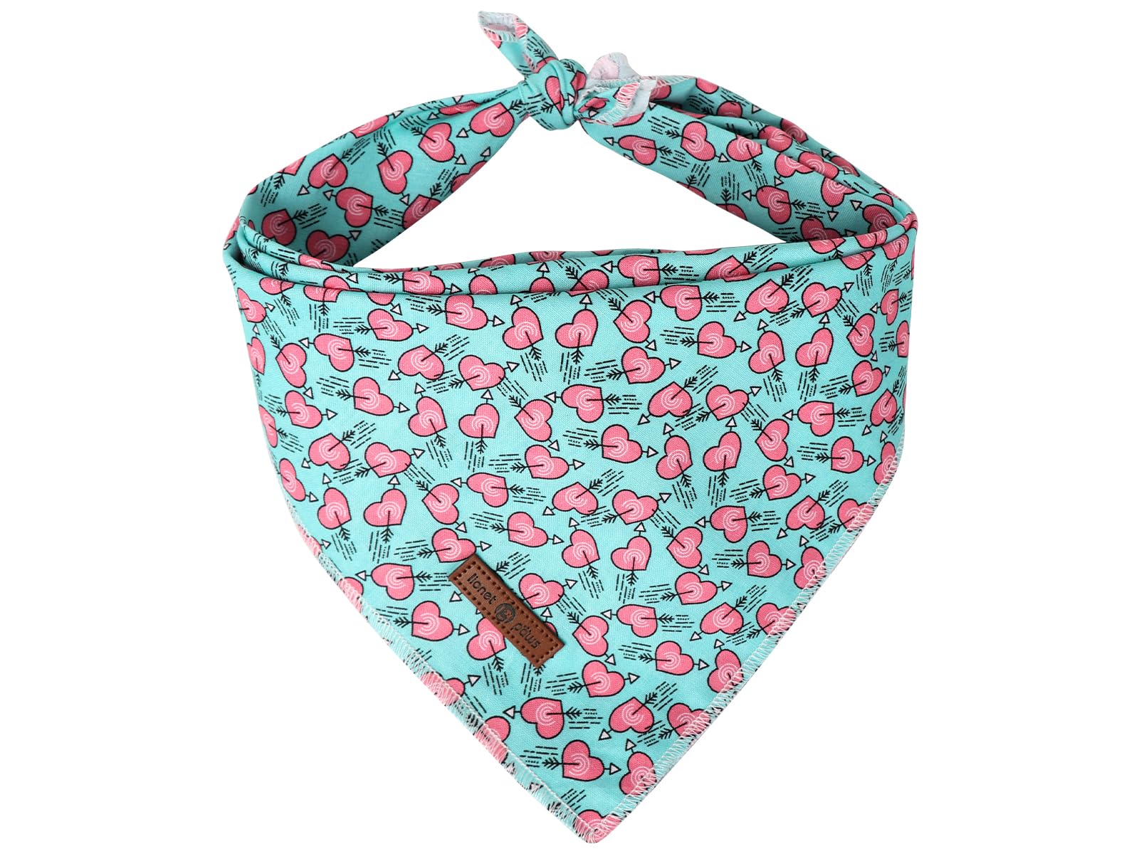 Paws Dog Bandana for Small Medium Large Dogs, Cat Kerchief Blue DOIT, Triangle Bibs Scarf for Girl or Boy
