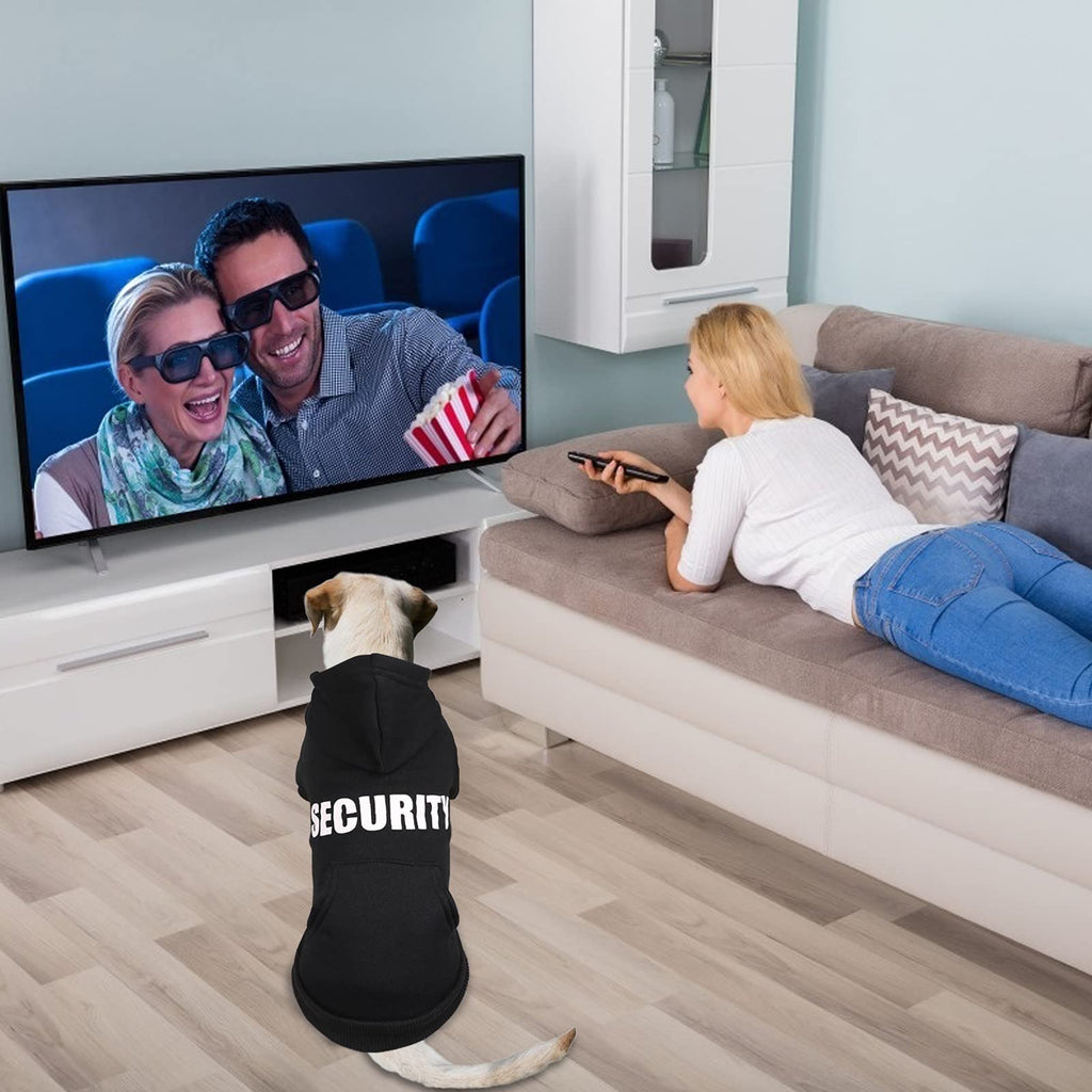 Security Dog Sweater Soft Brushed Fleece Clothes Hoodie Sweatshirt with Pocket Dog Sweaters