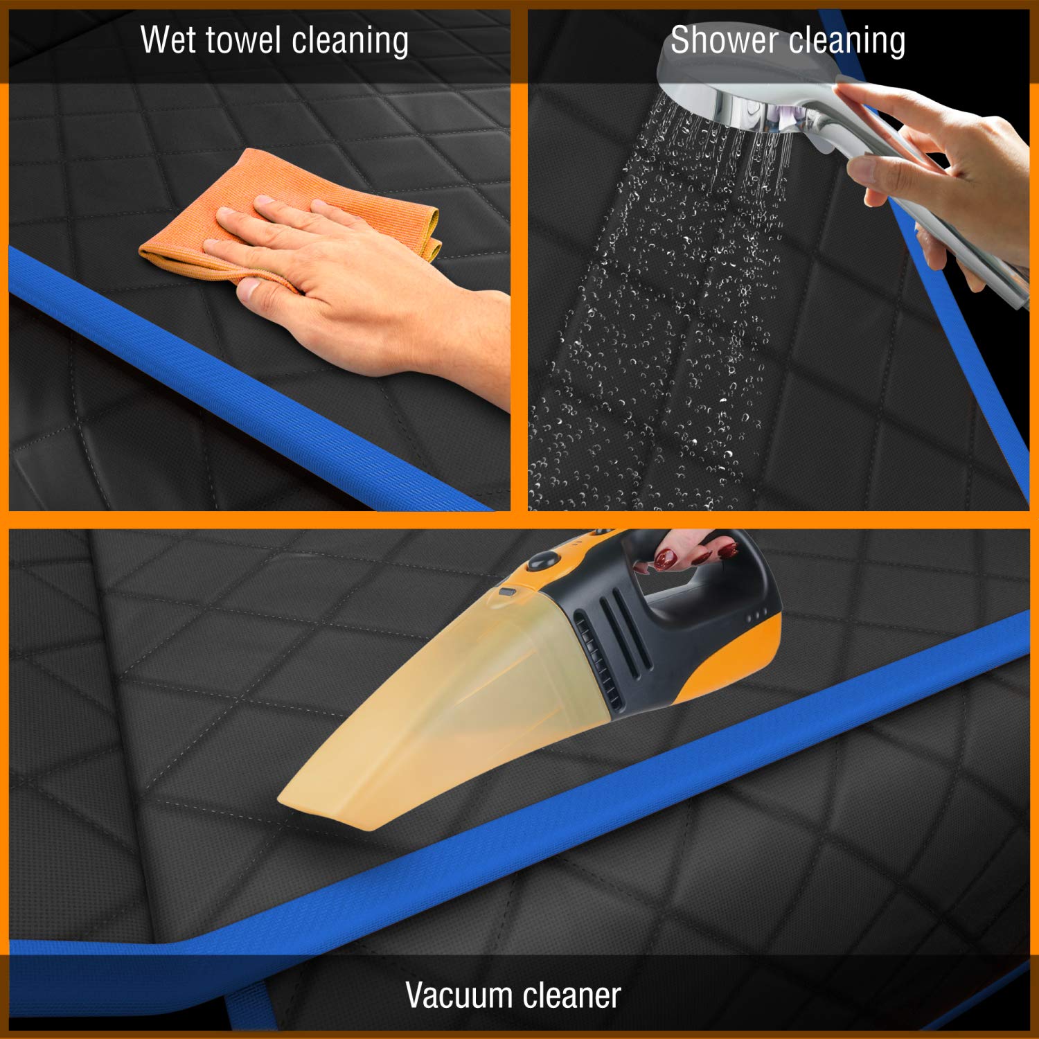 Standard Dog Car Hammock Back Seat Cover, Waterproof Backseat Cover Protector for Truck Bench Rear of Sedans or SUVs, Essential Pet Supplies Vacuum or Wipe Clean, Machine Washable