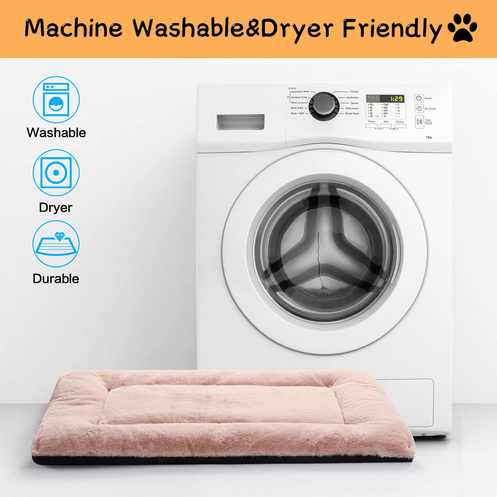 Dog Beds Crate Pad for Medium/Large Dogs Fit Metal,Ultra Soft, Washable & Anti-Slip Kennel Pad for Dogs Cozy Sleeping