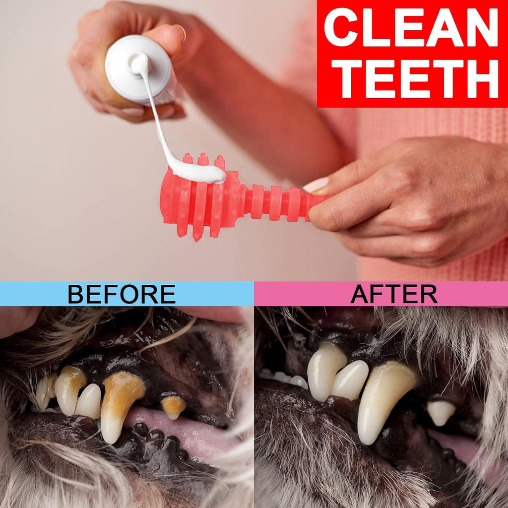 6 Pack Red Dog Chew Toys, Small Dog Teething Toys, Dental Health & Interactive Play