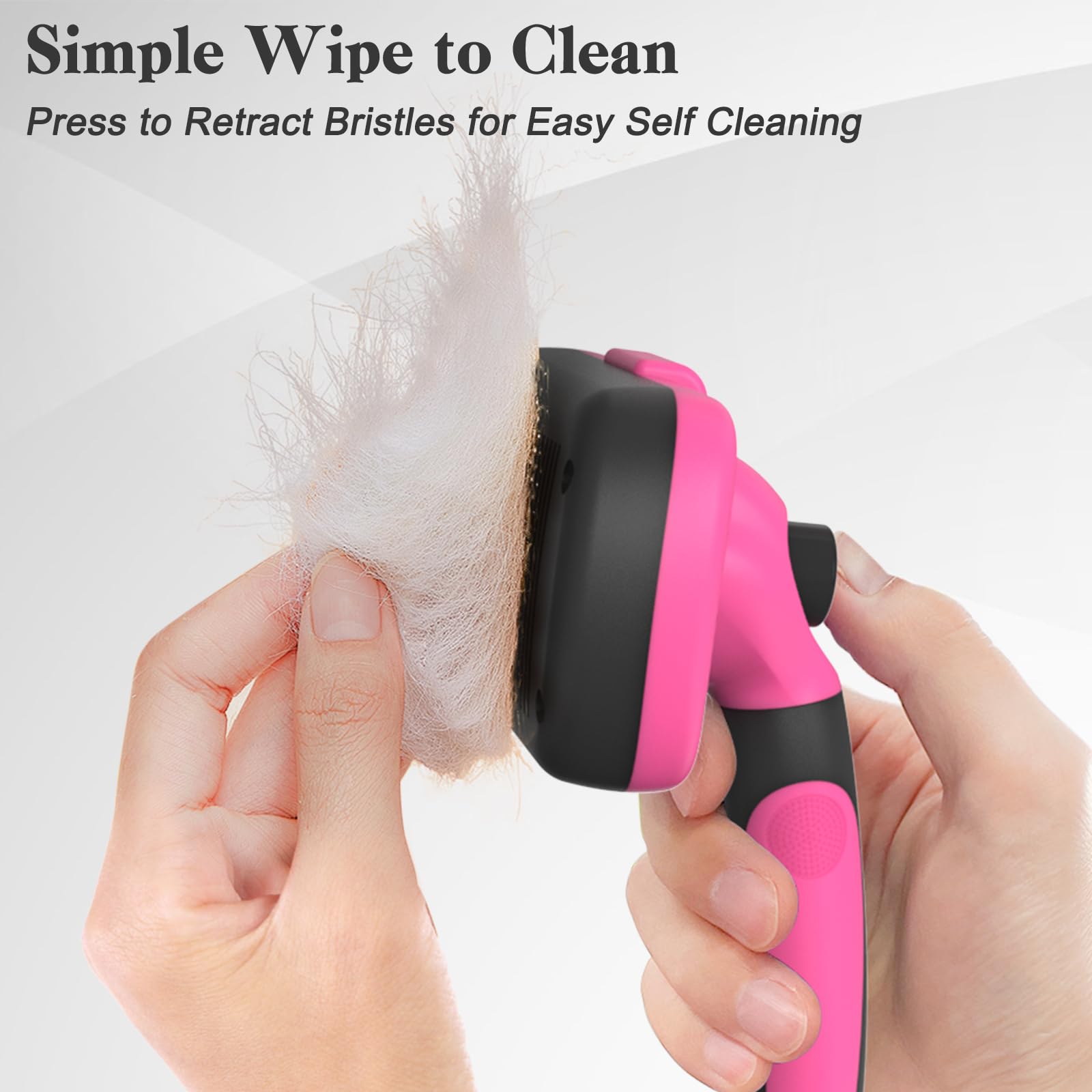 Self Cleaning Slicker Brush - Skin Friendly Deshedding Grooming Tool for Dogs & Cats, Suitable for Shedding & Haired Pets, with Pet Supplies Accessories, Blue