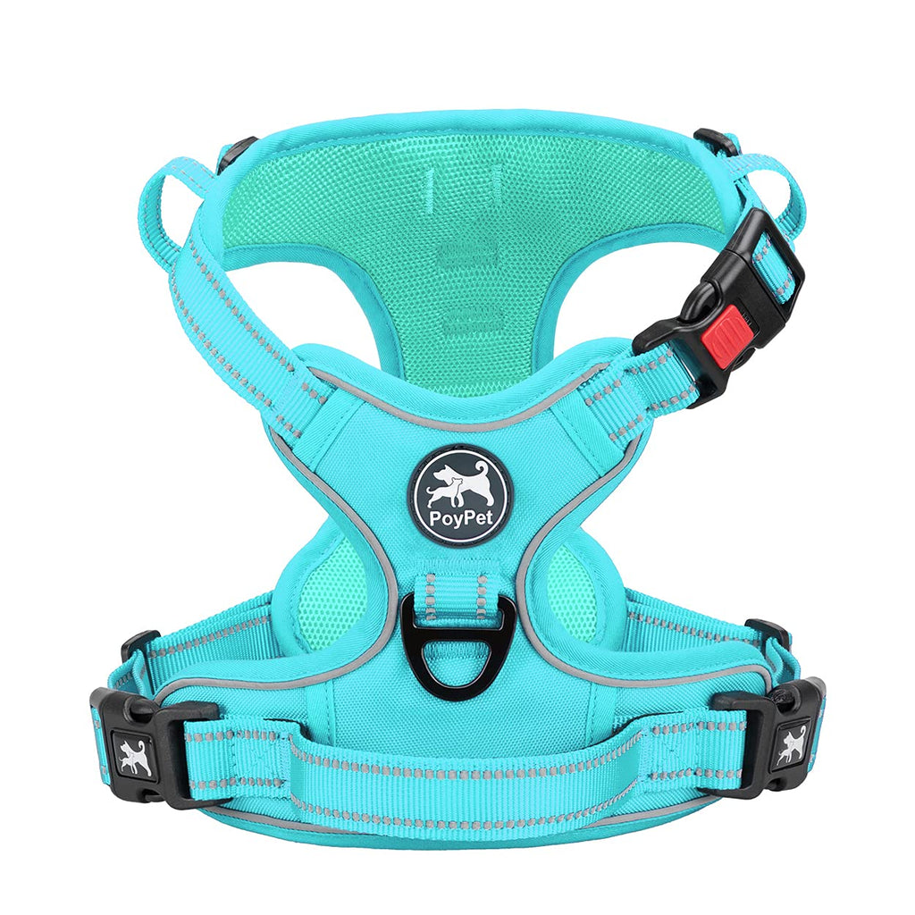 Premium Quality No Pull Dog Harness, No Choke Front Lead Dog Reflective Harness, Adjustable Soft Padded Pet Vest with Easy Control Handle for Small to Large Dogs