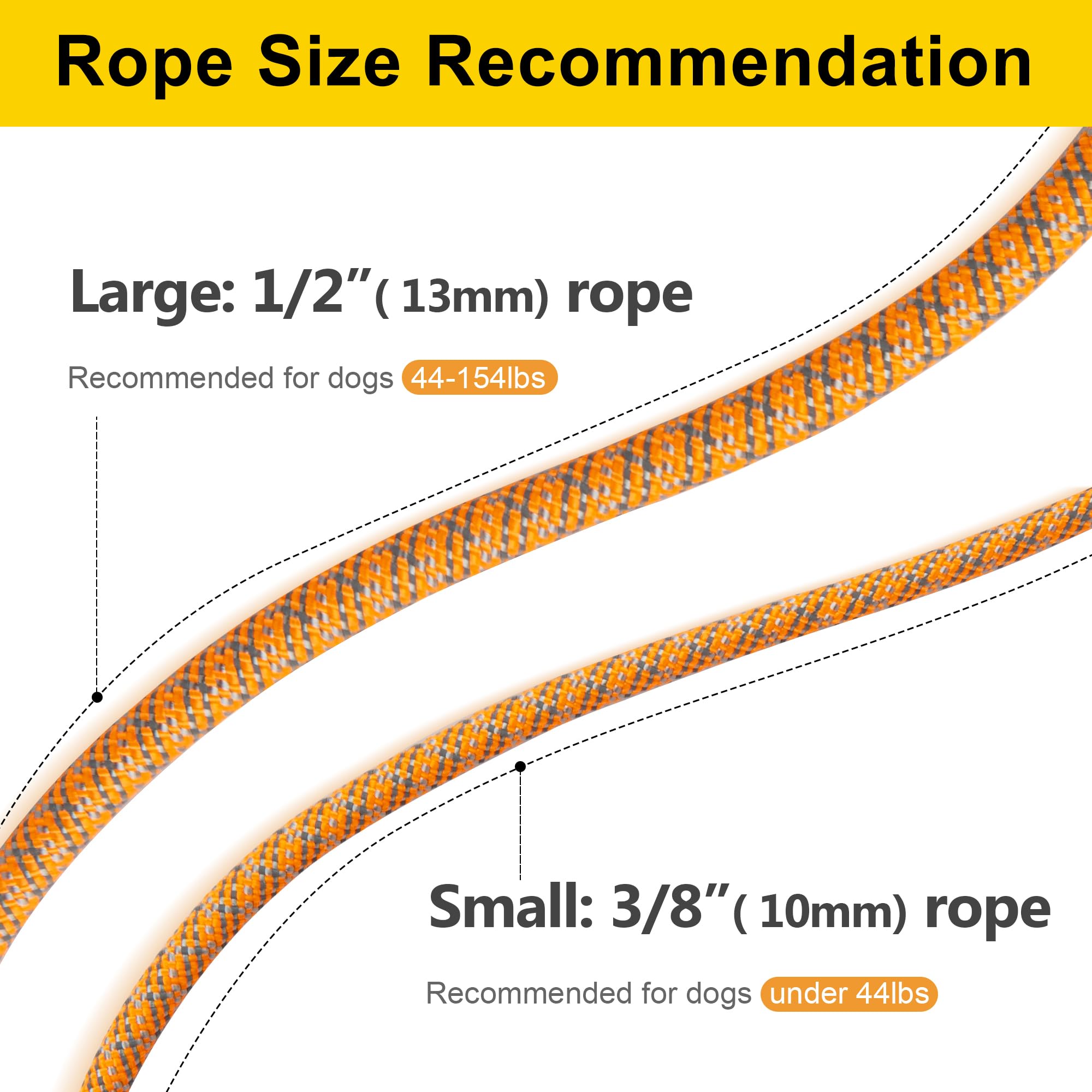 Durable Slip Lead Dog Leash, Heavy Duty Dog Loop Leashes, Comfortable Strong Rope Slip Leash for Large Medium Dogs, No Pull Pet Training Lead with Highly Reflective