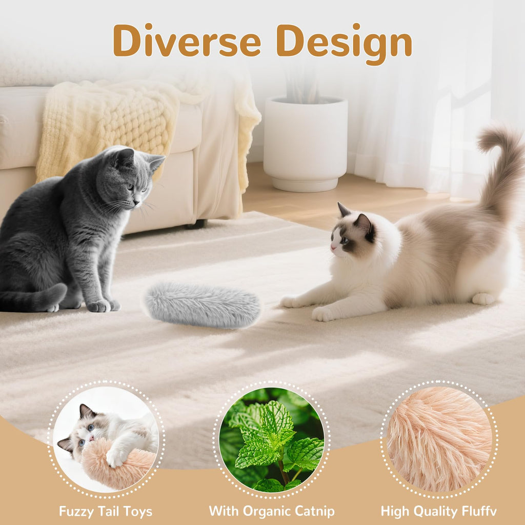 Cat Toys, Catnip Toys Natural Pillows Toys, Crinkle Sound Catnip Toys, Durable Cat Toys for Indoor Cats (Green Orange Grey, 3)