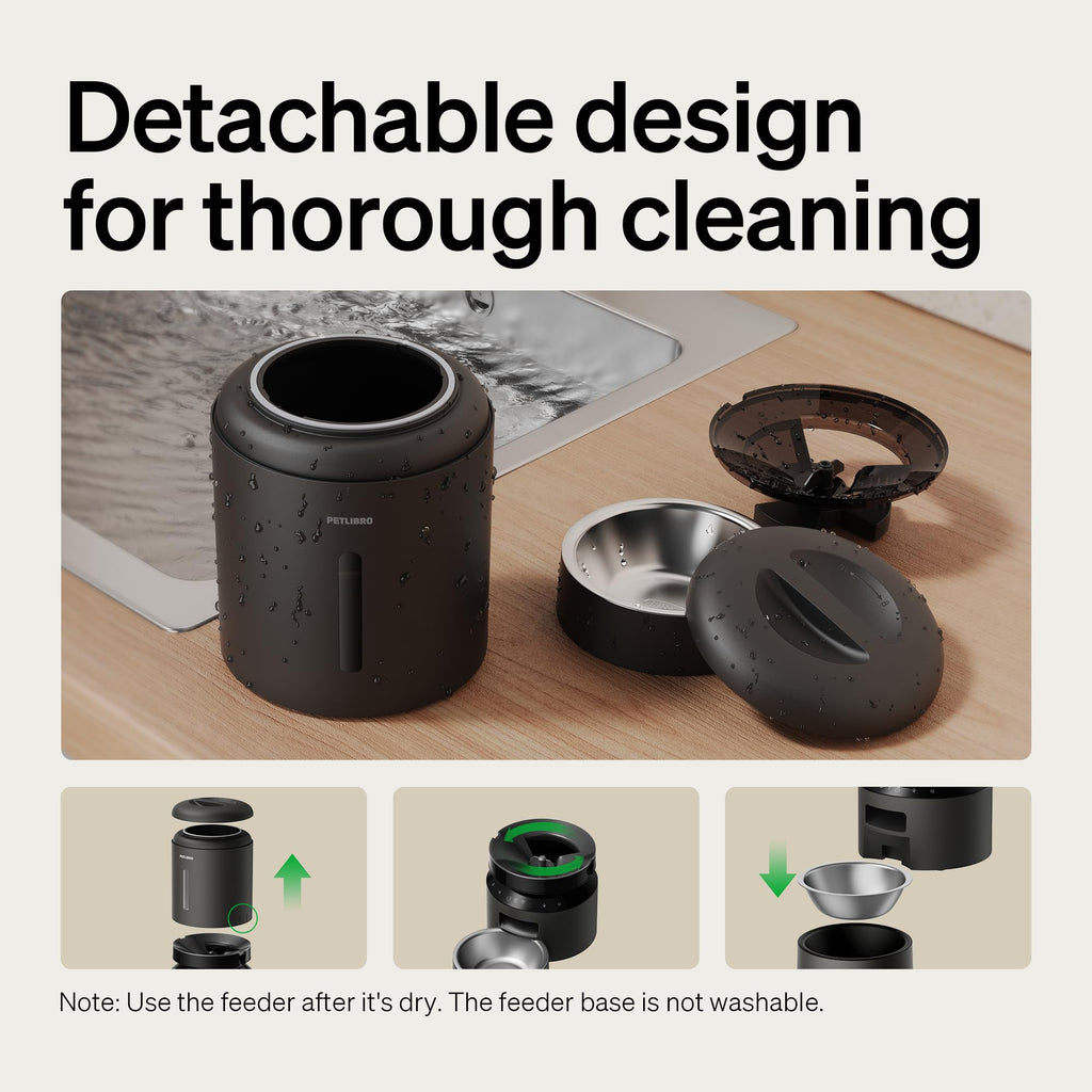 Automatic Dog or Cat Feeder, 5G WiFi Automatic Dog Food Dispenser with Freshness Preservation, 5L Timed Pet Feeder with Low Food Sensor, Up to 10 Meals Per Day,