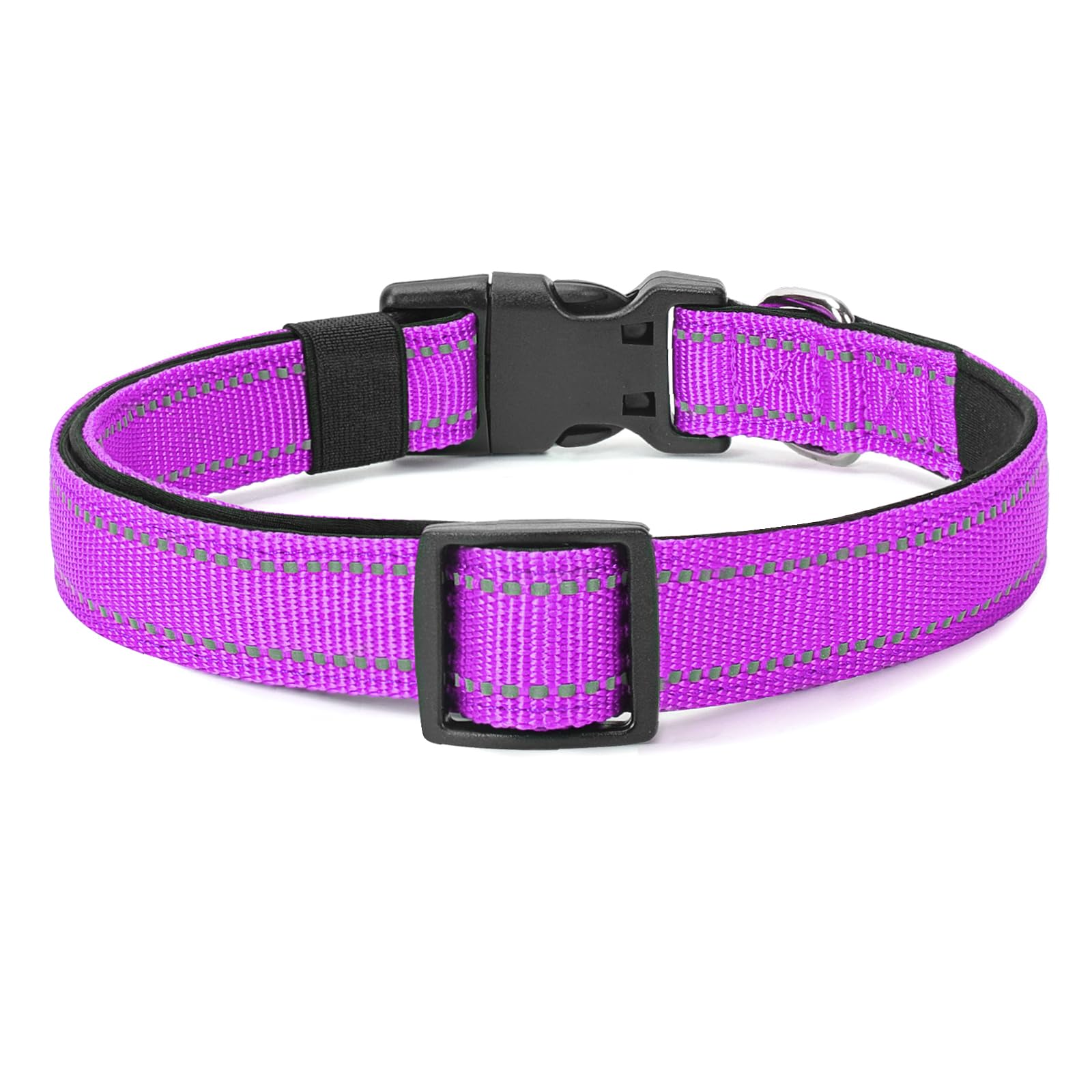 Reflective Dog Collar Padded with Soft Neoprene Breathable Quick Release Basic Dog Collars