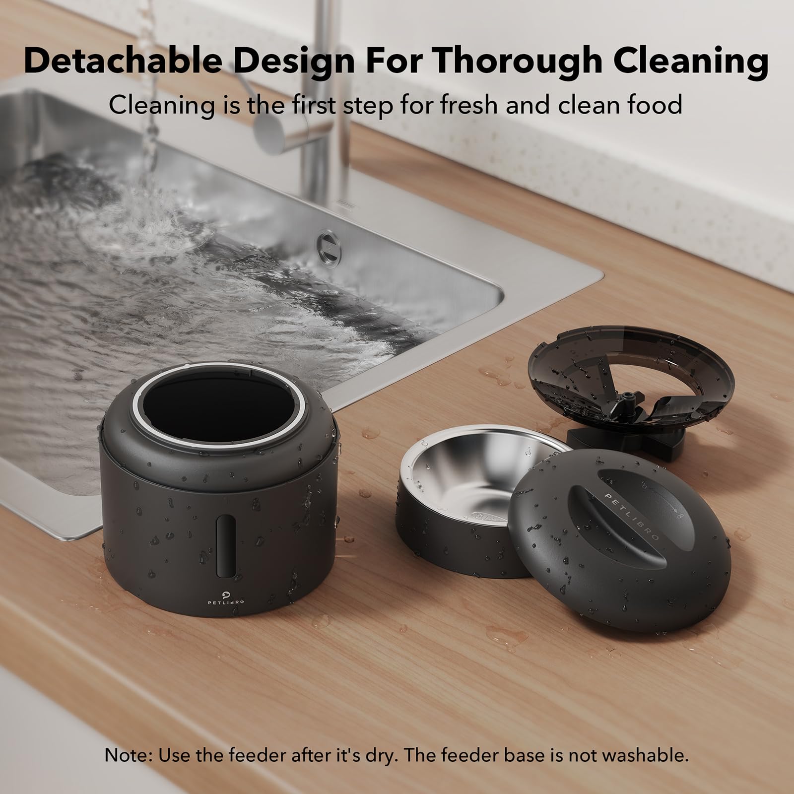 Automatic Dog or Cat Feeder, 5G WiFi Automatic Dog Food Dispenser with Freshness Preservation, 5L Timed Pet Feeder with Low Food Sensor, Up to 10 Meals Per Day,