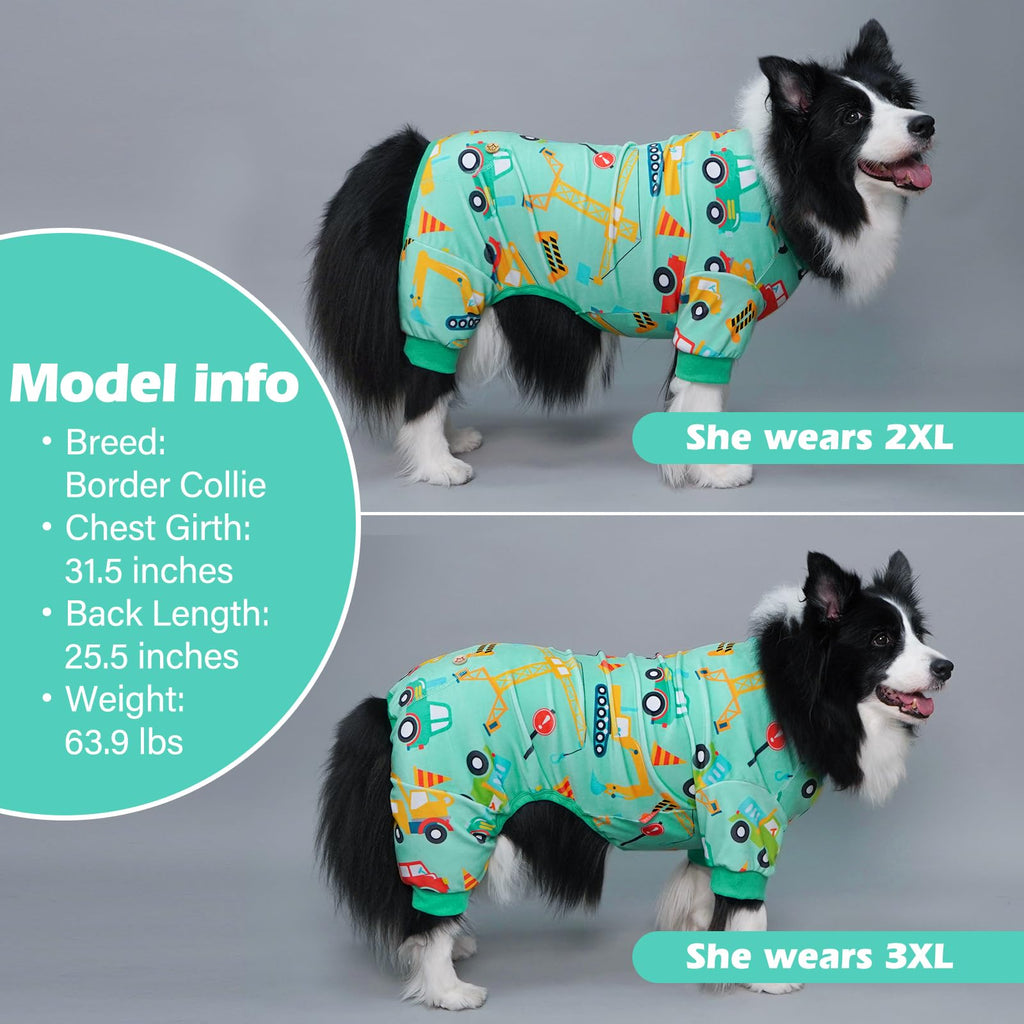 Dog Pajamas Velvet Dog Pajamas Large Sized Dogs Soft Dogs Clothes Pjs with Yellow Ducks Pattern Stretchy Pet Jammies Coat Comfy Pet Onesie Costume