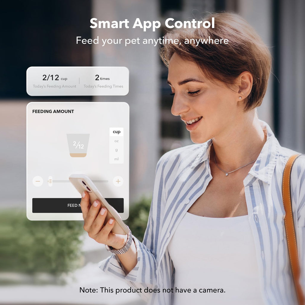 Automatic Dog or Cat Feeder, 5G WiFi Automatic Dog Food Dispenser with Freshness Preservation, 5L Timed Pet Feeder with Low Food Sensor, Up to 10 Meals Per Day,