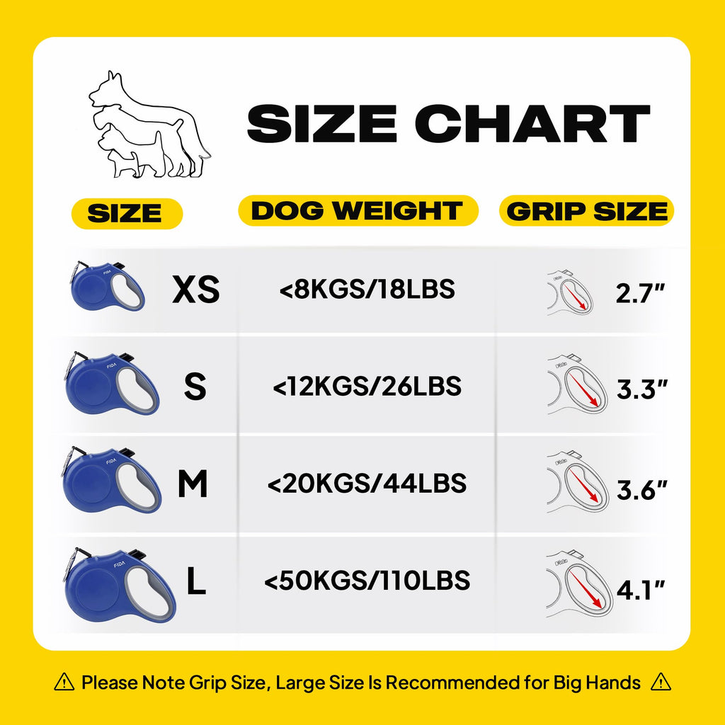 Retractable Dog Leash, 16 ft Dog Walking Leash for Small Dogs up to 26 lbs, 360° Tangle Free, Black