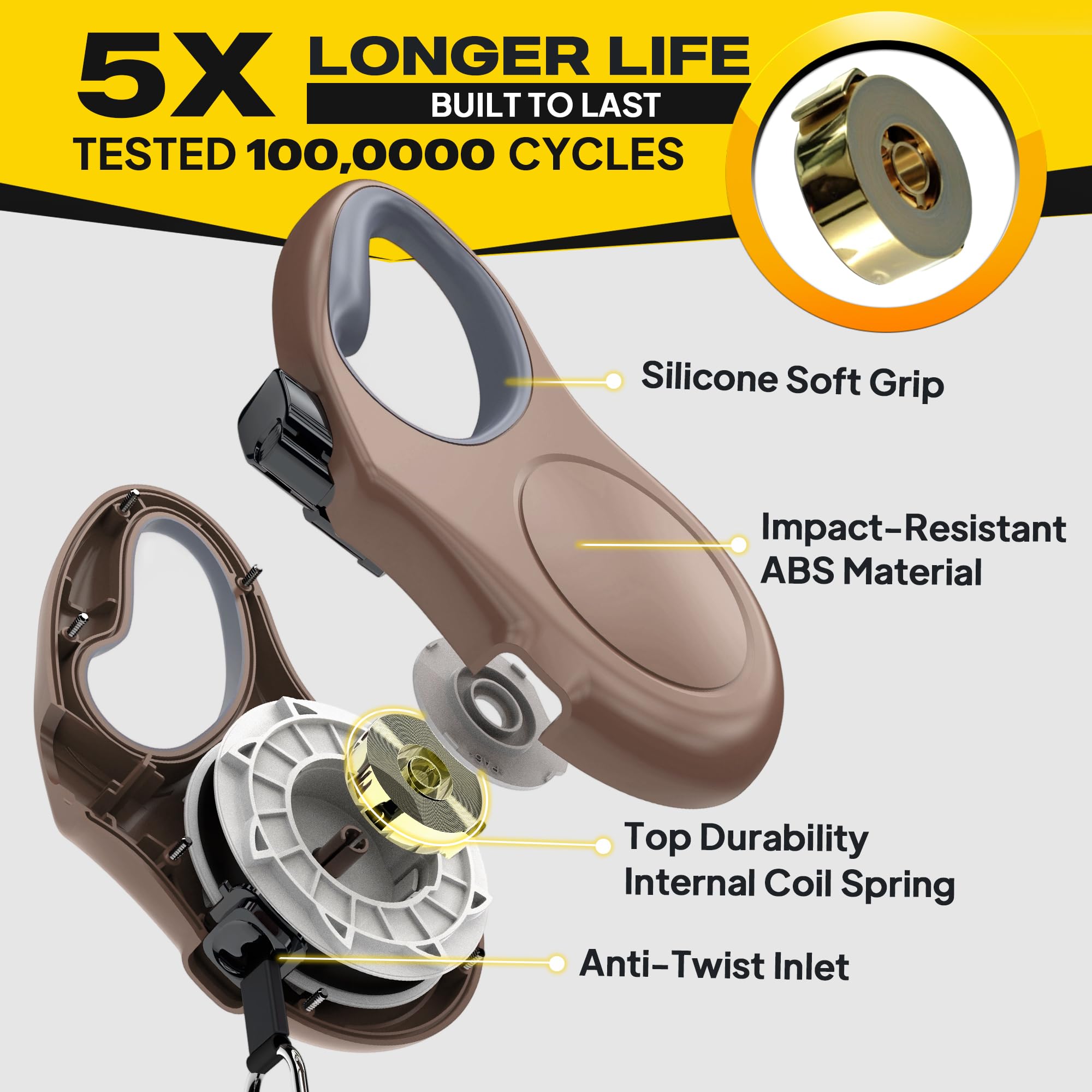 Retractable Dog Leash, 16 ft Dog Walking Leash for Small Dogs up to 26 lbs, 360° Tangle Free, Black