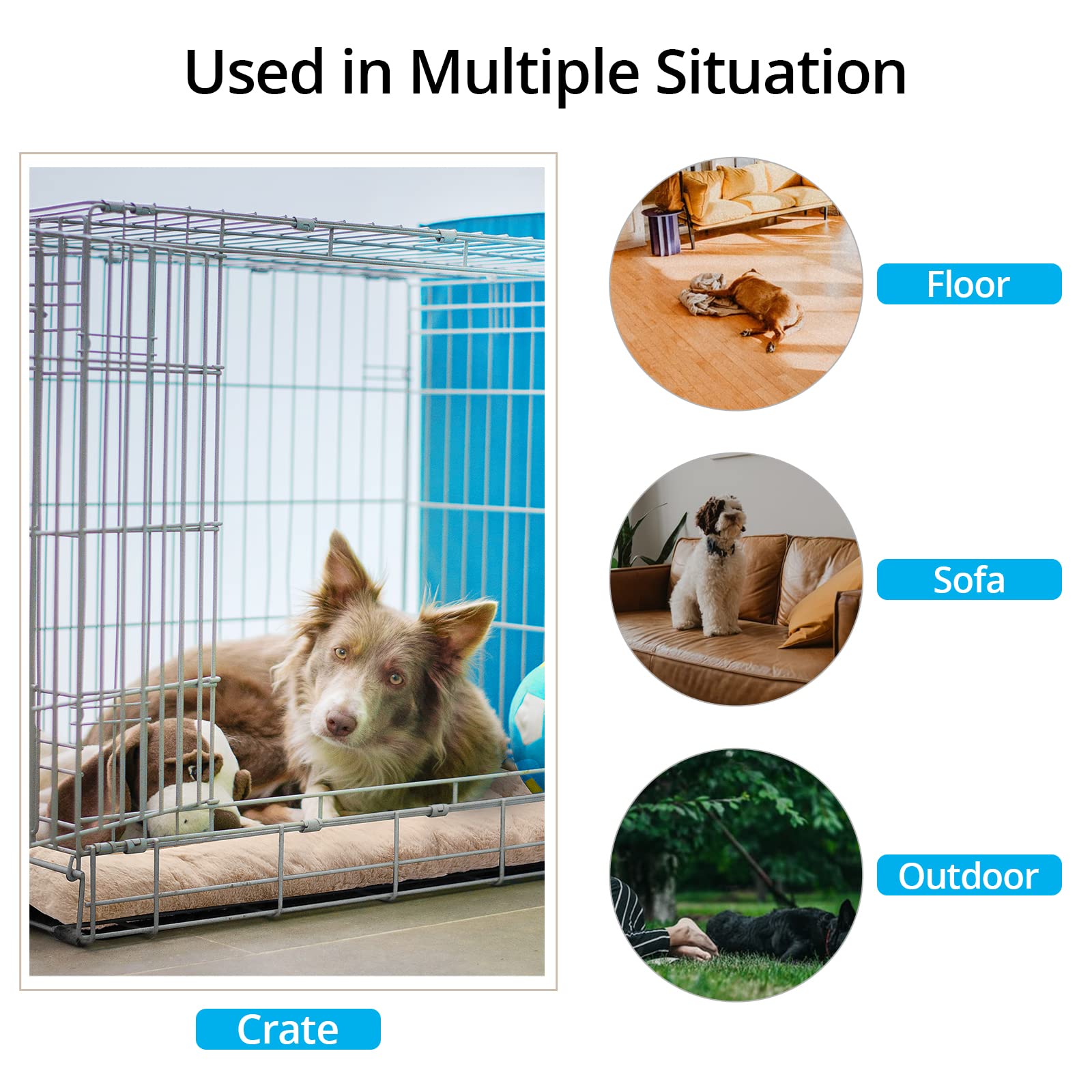 Dog Beds Crate Pad for Medium/Large Dogs Fit Metal,Ultra Soft, Washable & Anti-Slip Kennel Pad for Dogs Cozy Sleeping