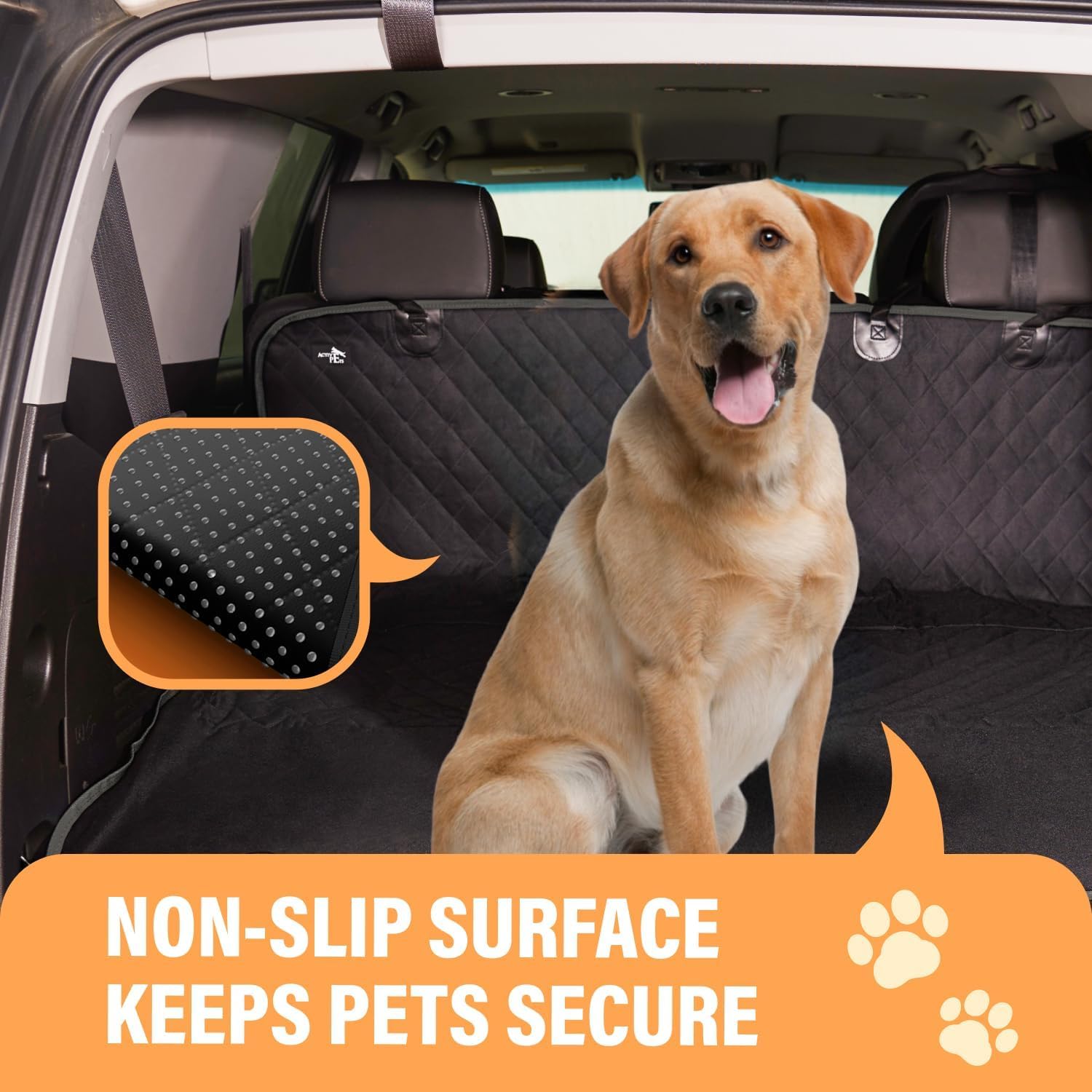 Standard Dog Car Hammock Back Seat Cover, Waterproof Backseat Cover Protector for Truck Bench Rear of Sedans or SUVs, Essential Pet Supplies Vacuum or Wipe Clean, Machine Washable