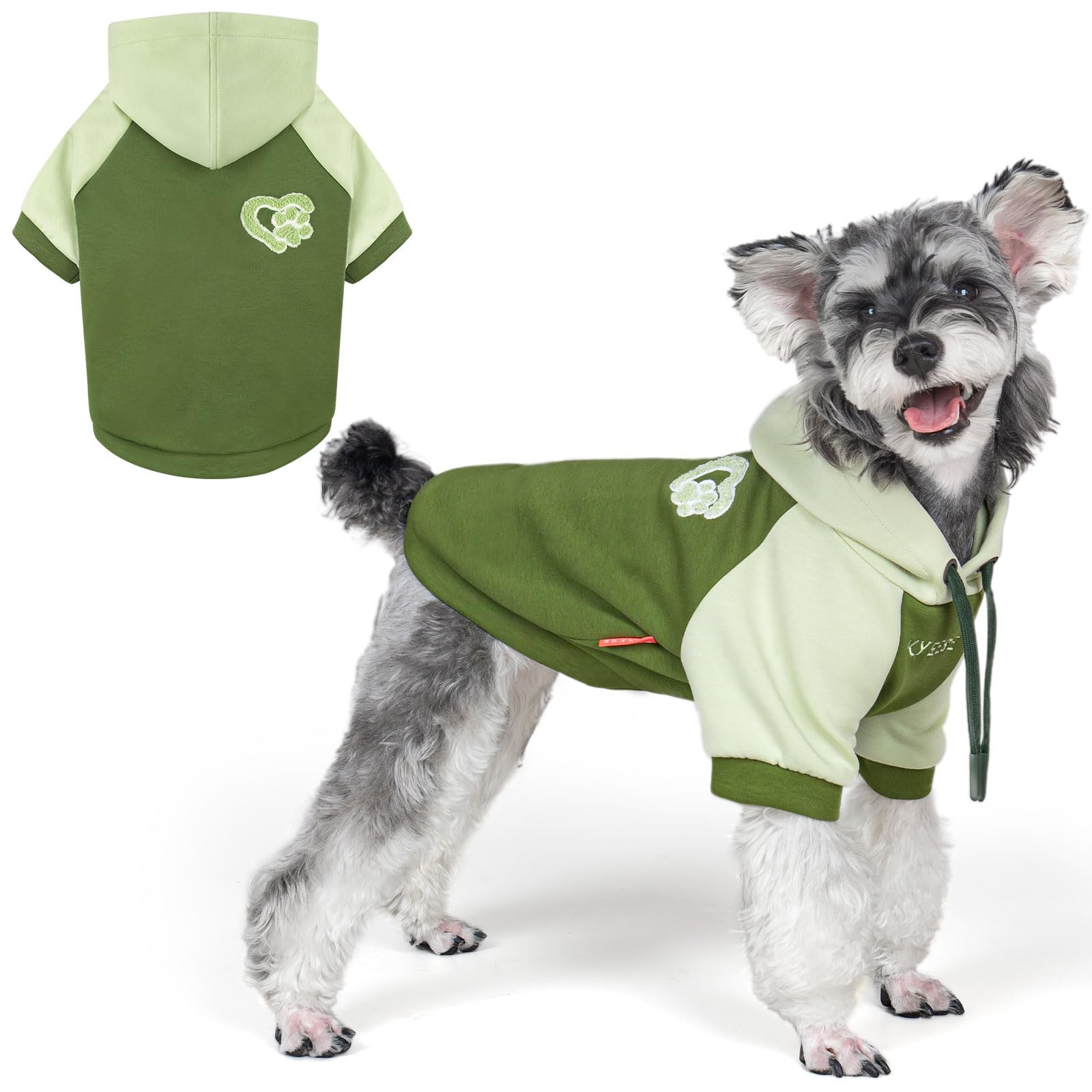 Premium Dog Hoodie Stretchy Pet Sweatshirt with Drawstring Soft Dog Clothes for Small Dogs Dogs Winter Coat for Cold Weather Warm Pet Clothes Comfort Cat Sweater Cat Coat with Leash Hole