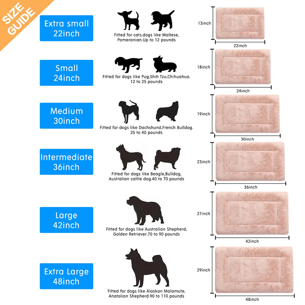 Dog Beds Crate Pad for Medium/Large Dogs Fit Metal,Ultra Soft, Washable & Anti-Slip Kennel Pad for Dogs Cozy Sleeping