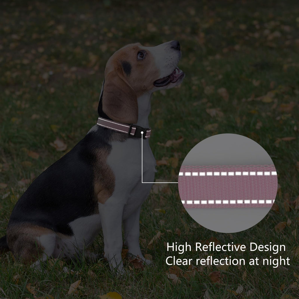 Reflective Dog Collar Padded with Soft Neoprene Breathable Quick Release Basic Dog Collars
