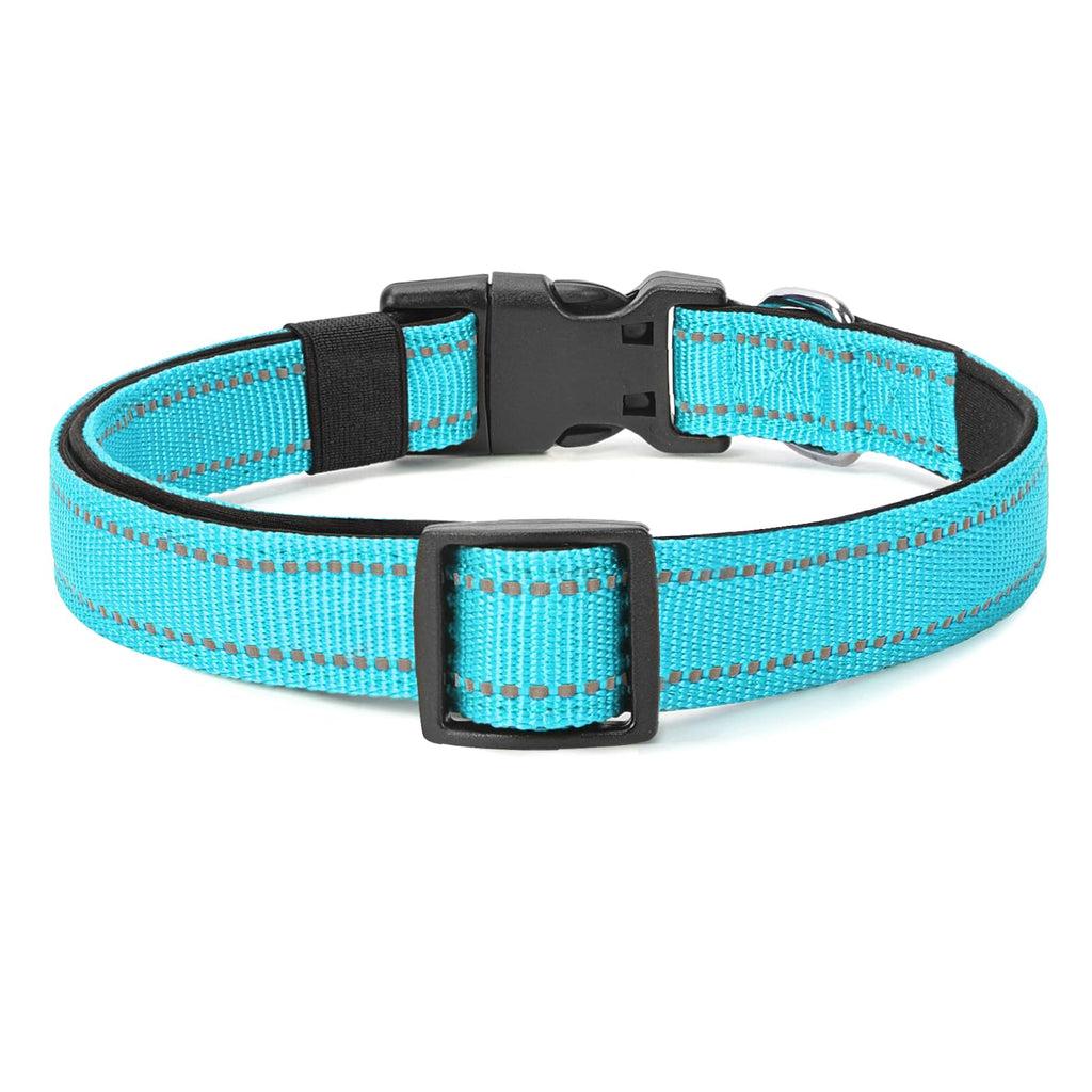 Reflective Dog Collar Padded with Soft Neoprene Breathable Quick Release Basic Dog Collars