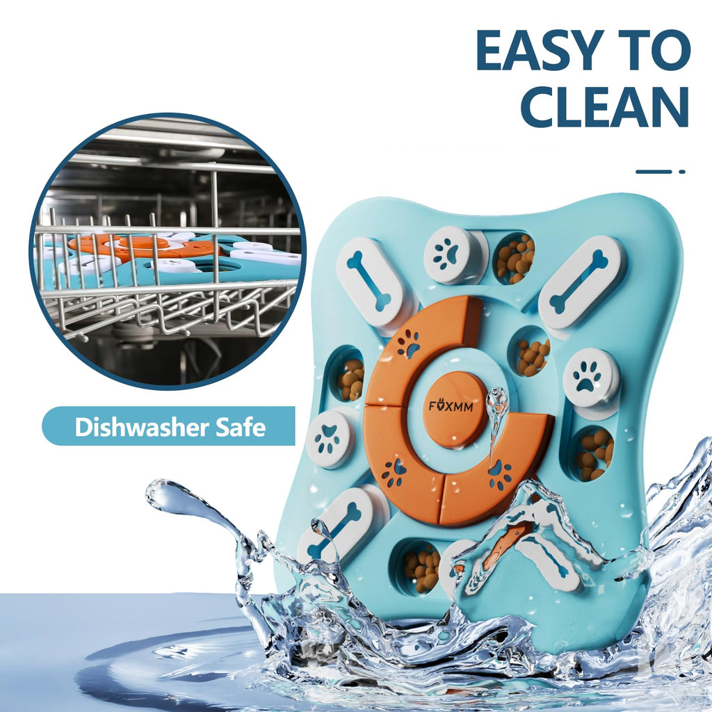 Interactive Dog Treat Puzzle Toys for IQ Training & Mental Stimulating,Fun Slow Feeder,Large Medium Small Dogs Enrichment Toys with Squeak Design