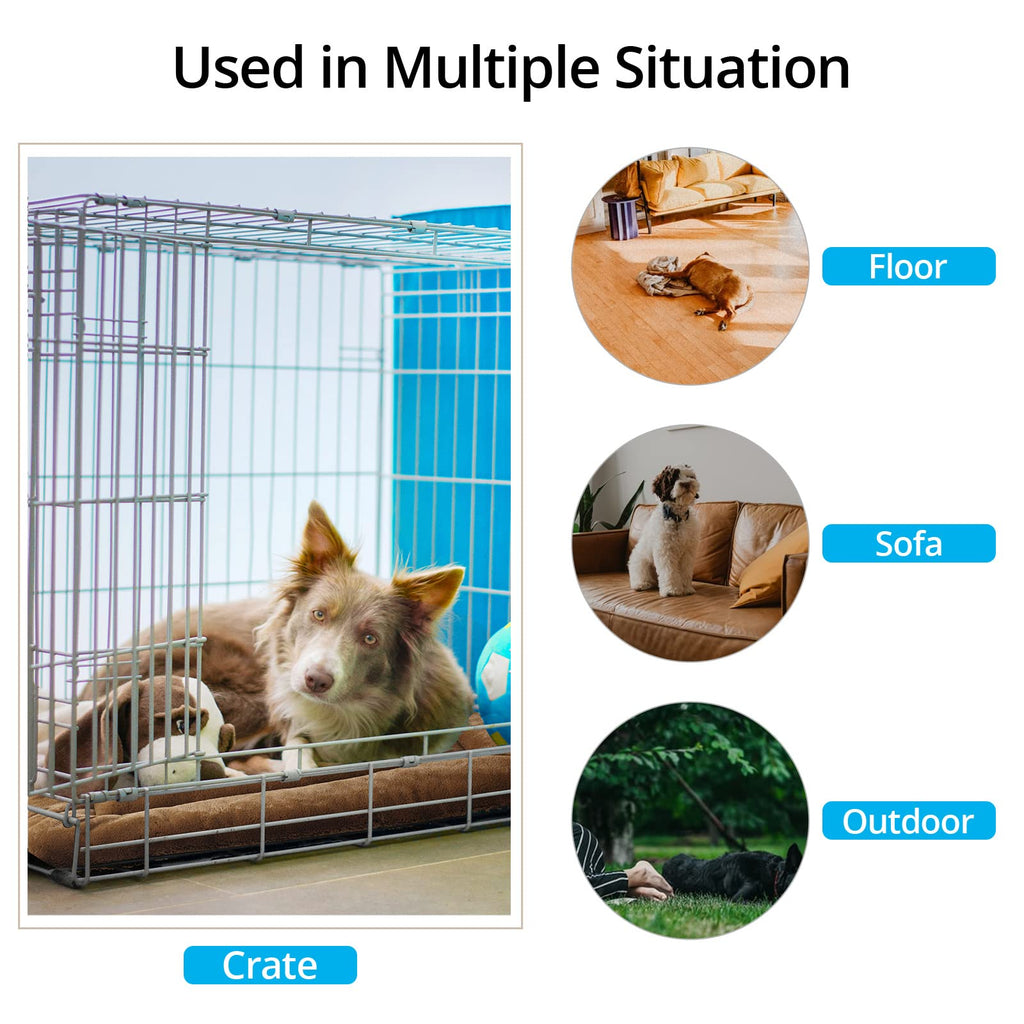 Dog Beds Crate Pad for Medium/Large Dogs Fit Metal,Ultra Soft, Washable & Anti-Slip Kennel Pad for Dogs Cozy Sleeping