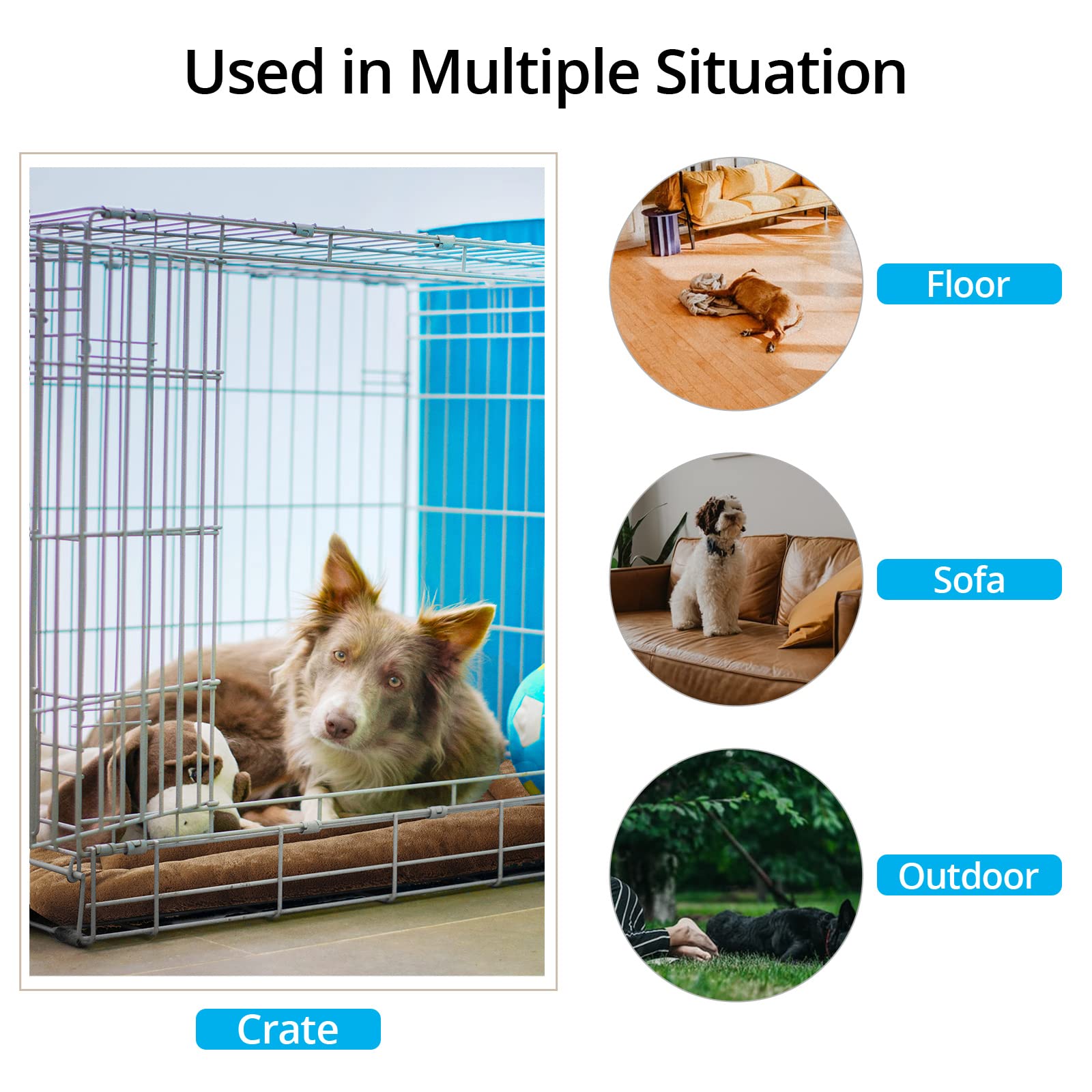 Dog Beds Crate Pad for Medium/Large Dogs Fit Metal,Ultra Soft, Washable & Anti-Slip Kennel Pad for Dogs Cozy Sleeping