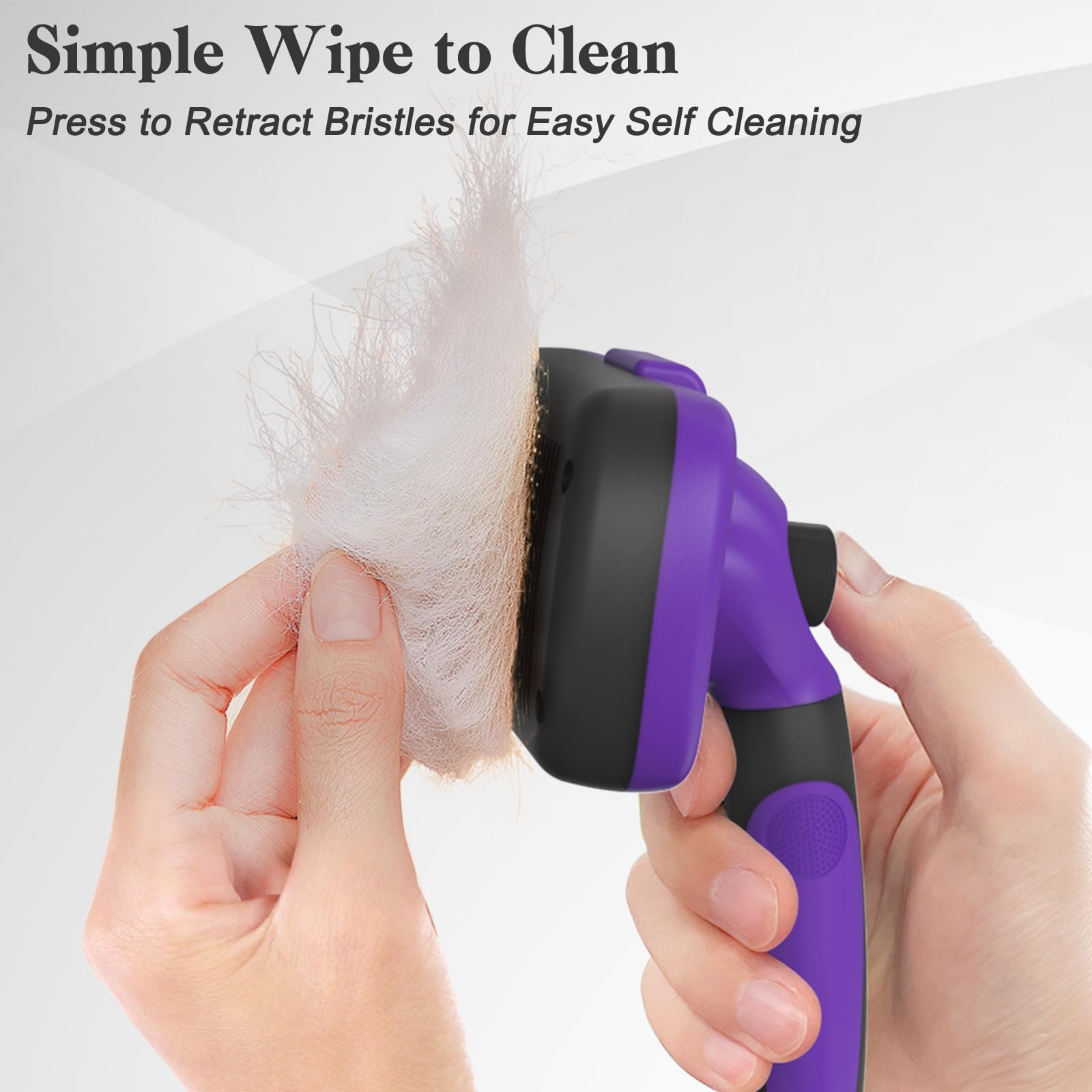 Self Cleaning Slicker Brush - Skin Friendly Deshedding Grooming Tool for Dogs & Cats, Suitable for Shedding & Haired Pets, with Pet Supplies Accessories, Blue