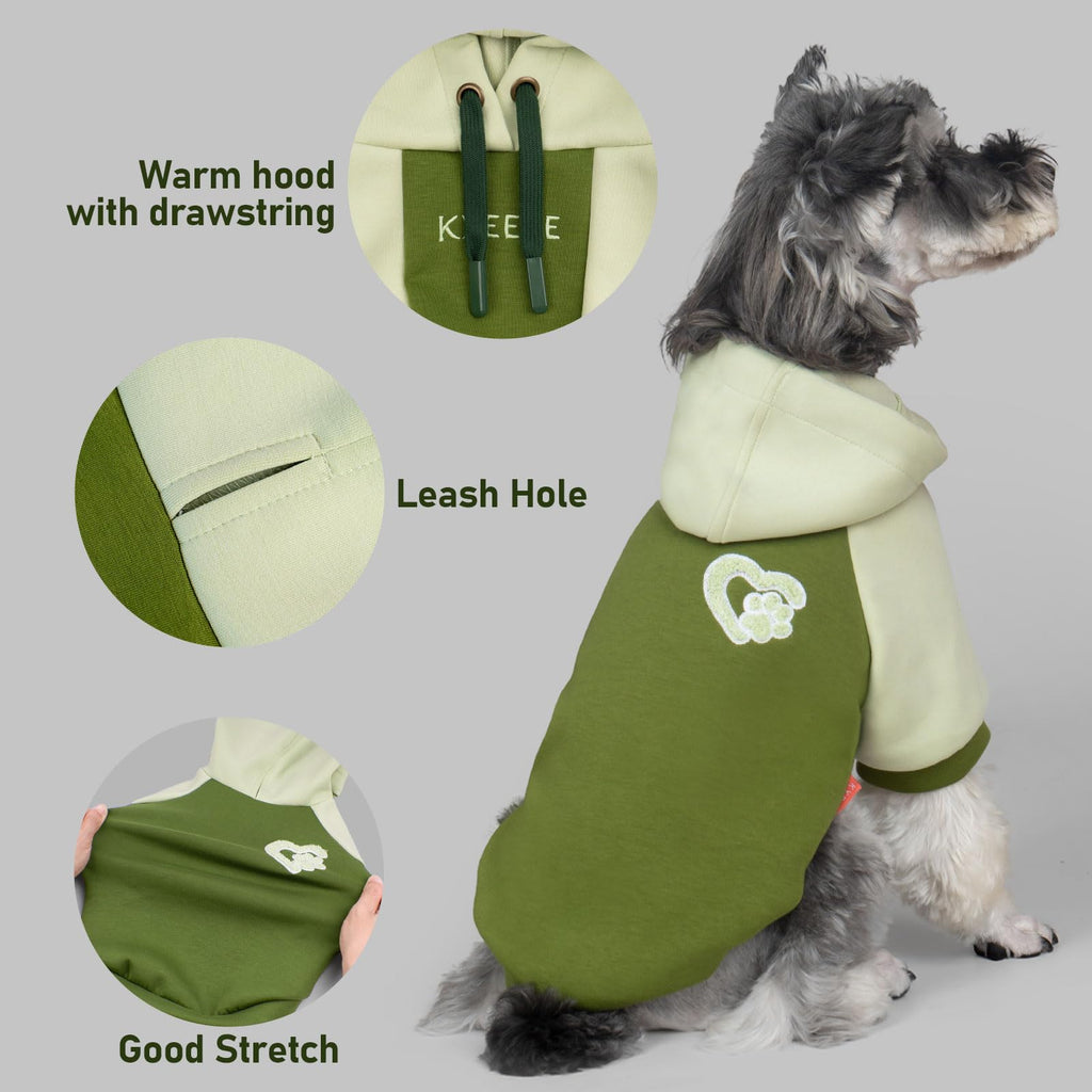 Premium Dog Hoodie Stretchy Pet Sweatshirt with Drawstring Soft Dog Clothes for Small Dogs Dogs Winter Coat for Cold Weather Warm Pet Clothes Comfort Cat Sweater Cat Coat with Leash Hole