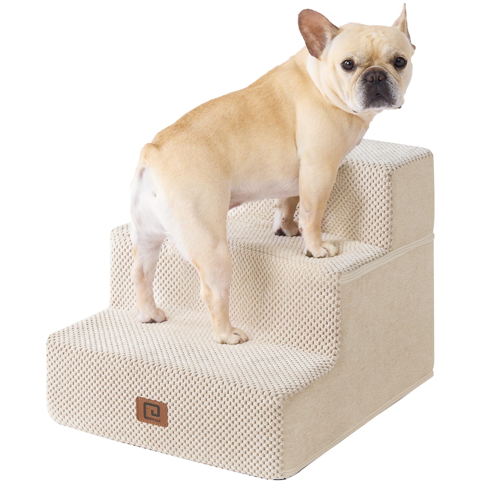 Dog Steps for Bed, Pet Steps for Small Dogs and Cats, Non-Slip Balanced Pet Ramp Indoor
