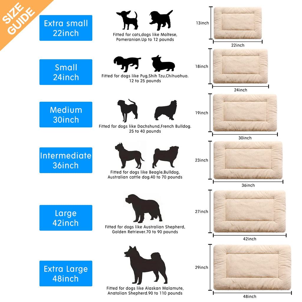 Dog Beds Crate Pad for Medium/Large Dogs Fit Metal,Ultra Soft, Washable & Anti-Slip Kennel Pad for Dogs Cozy Sleeping