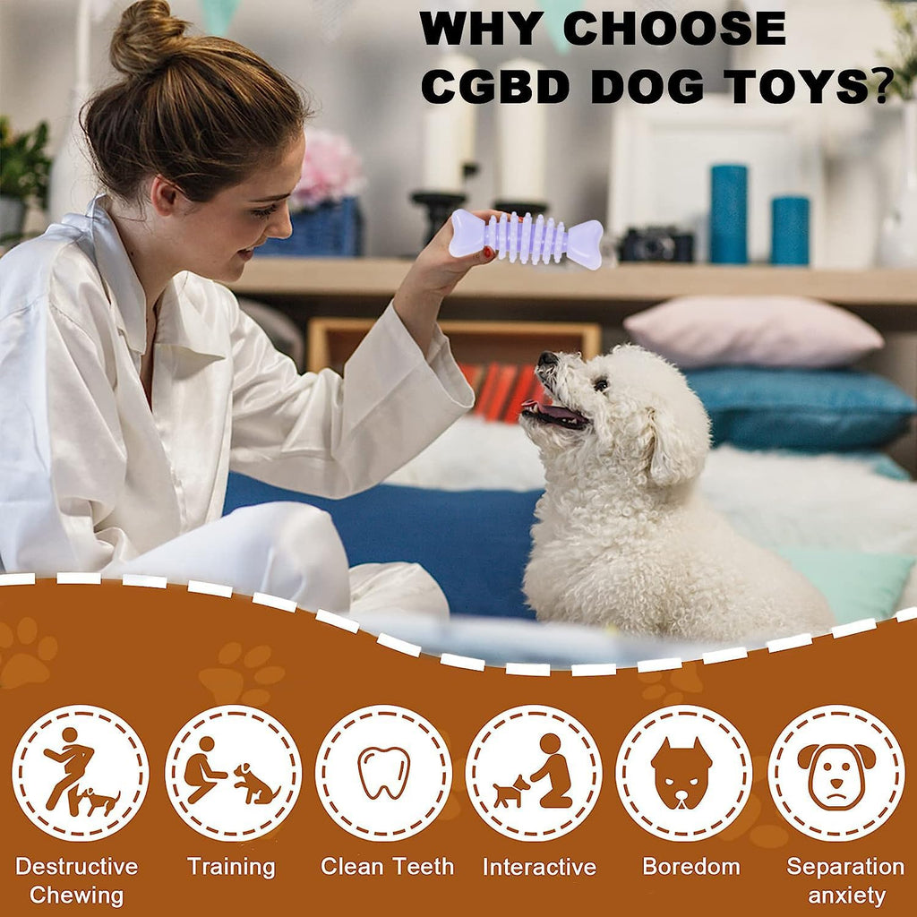 6 Pack Red Dog Chew Toys, Small Dog Teething Toys, Dental Health & Interactive Play