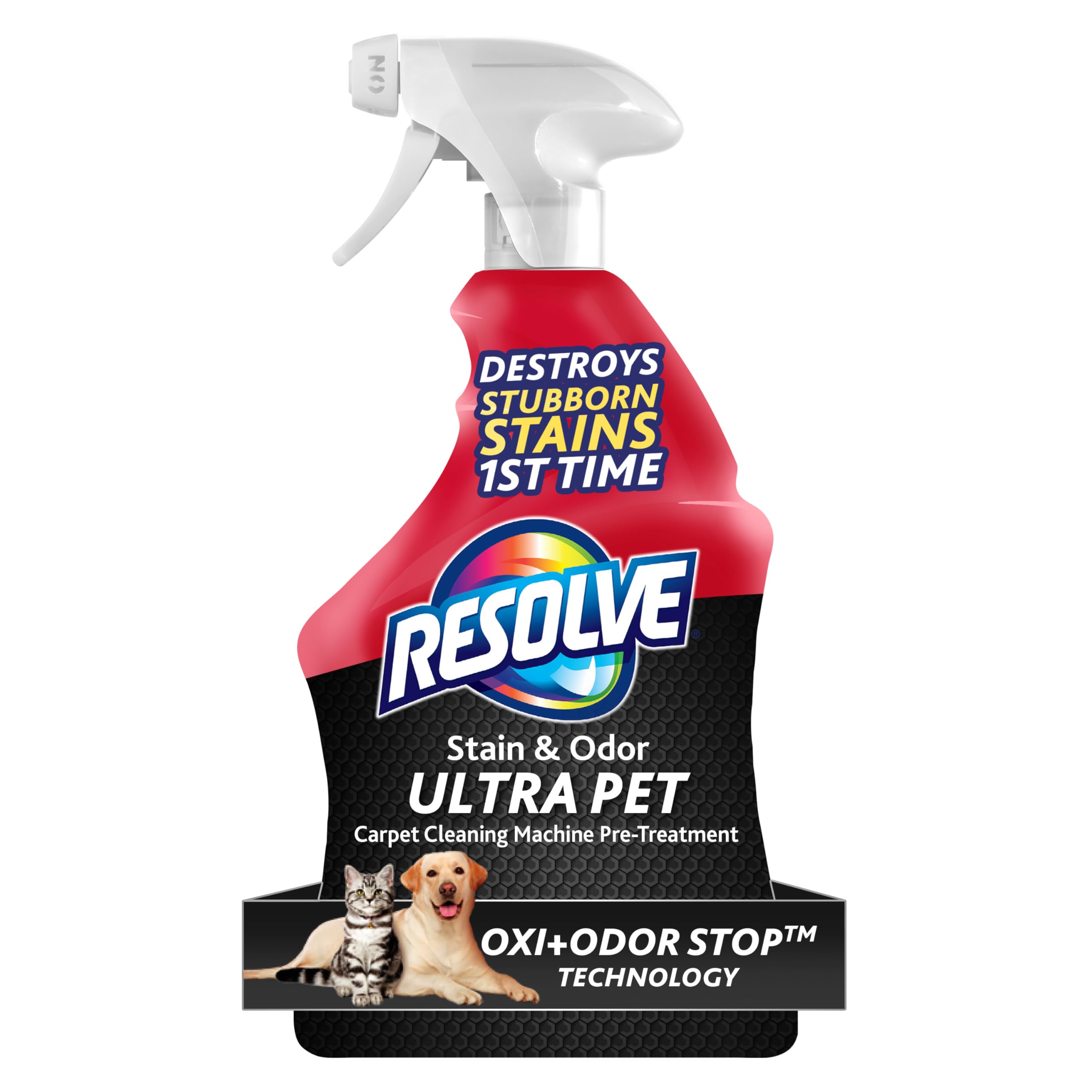 Resolve Ultra Pet Odor and Stain Remover Spray – Carpet Cleaner for Cat and Dog Urine and Poop, 32oz