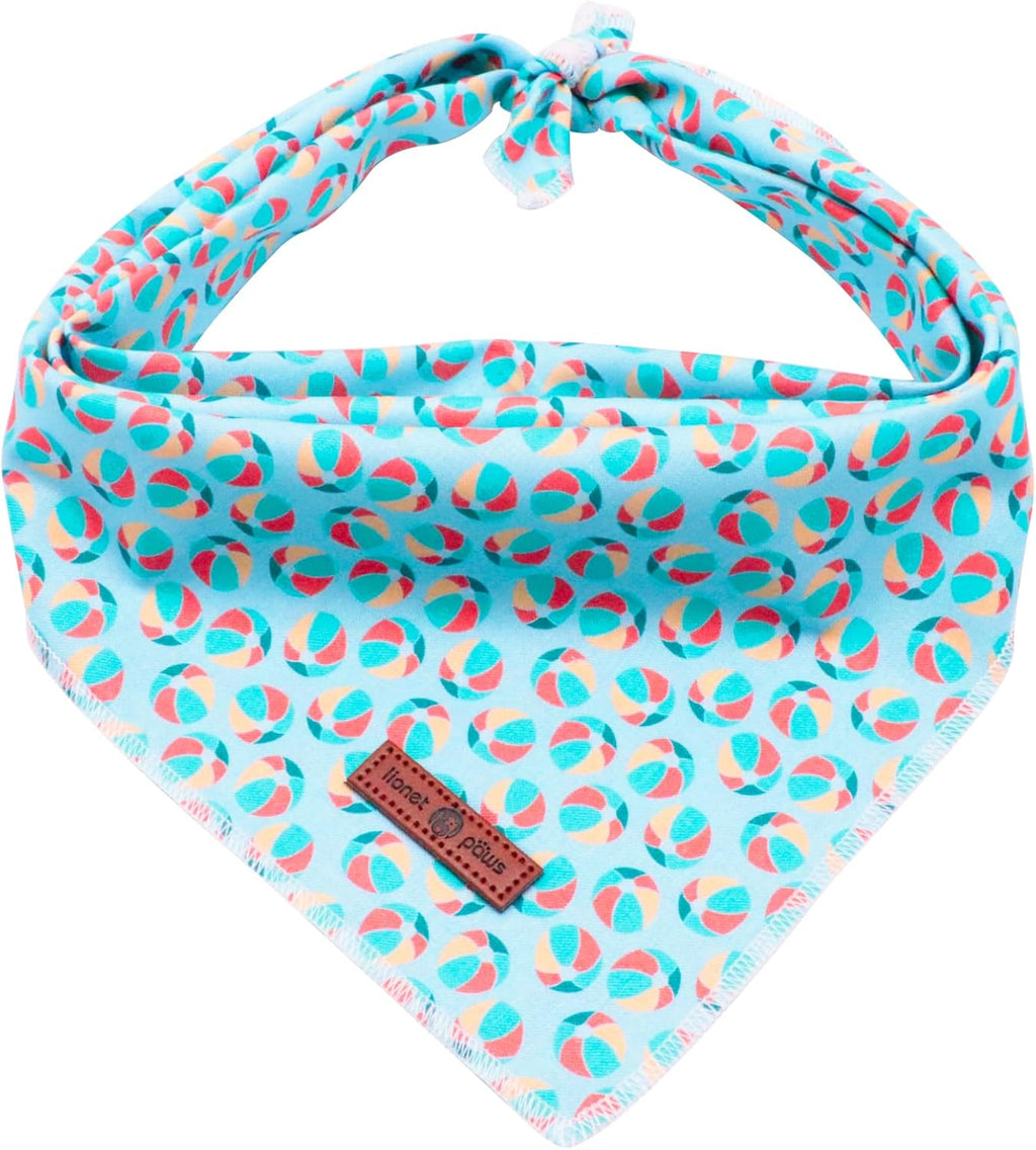 Paws Dog Bandana for Small Medium Large Dogs, Cat Kerchief Blue DOIT, Triangle Bibs Scarf for Girl or Boy