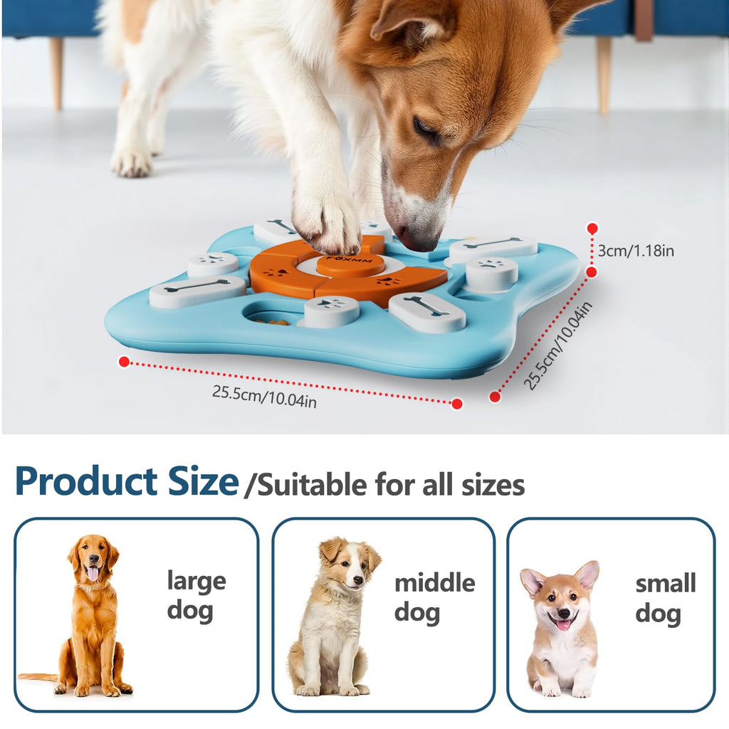 Interactive Dog Treat Puzzle Toys for IQ Training & Mental Stimulating,Fun Slow Feeder,Large Medium Small Dogs Enrichment Toys with Squeak Design