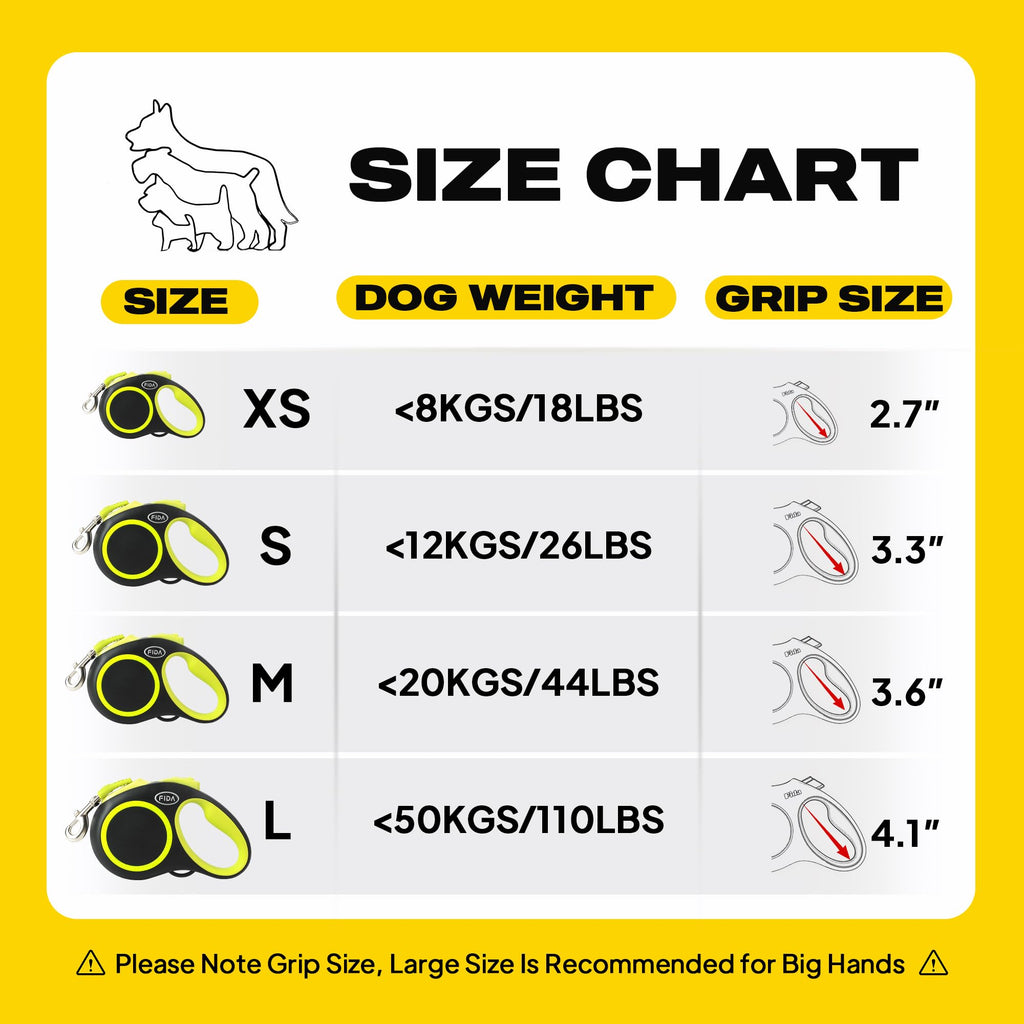 Retractable Dog Leash, 16 ft Dog Walking Leash for Small Dogs up to 26 lbs, 360° Tangle Free, Black