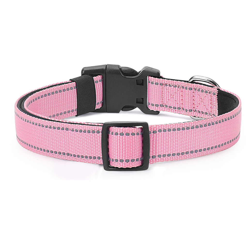 Reflective Dog Collar Padded with Soft Neoprene Breathable Quick Release Basic Dog Collars