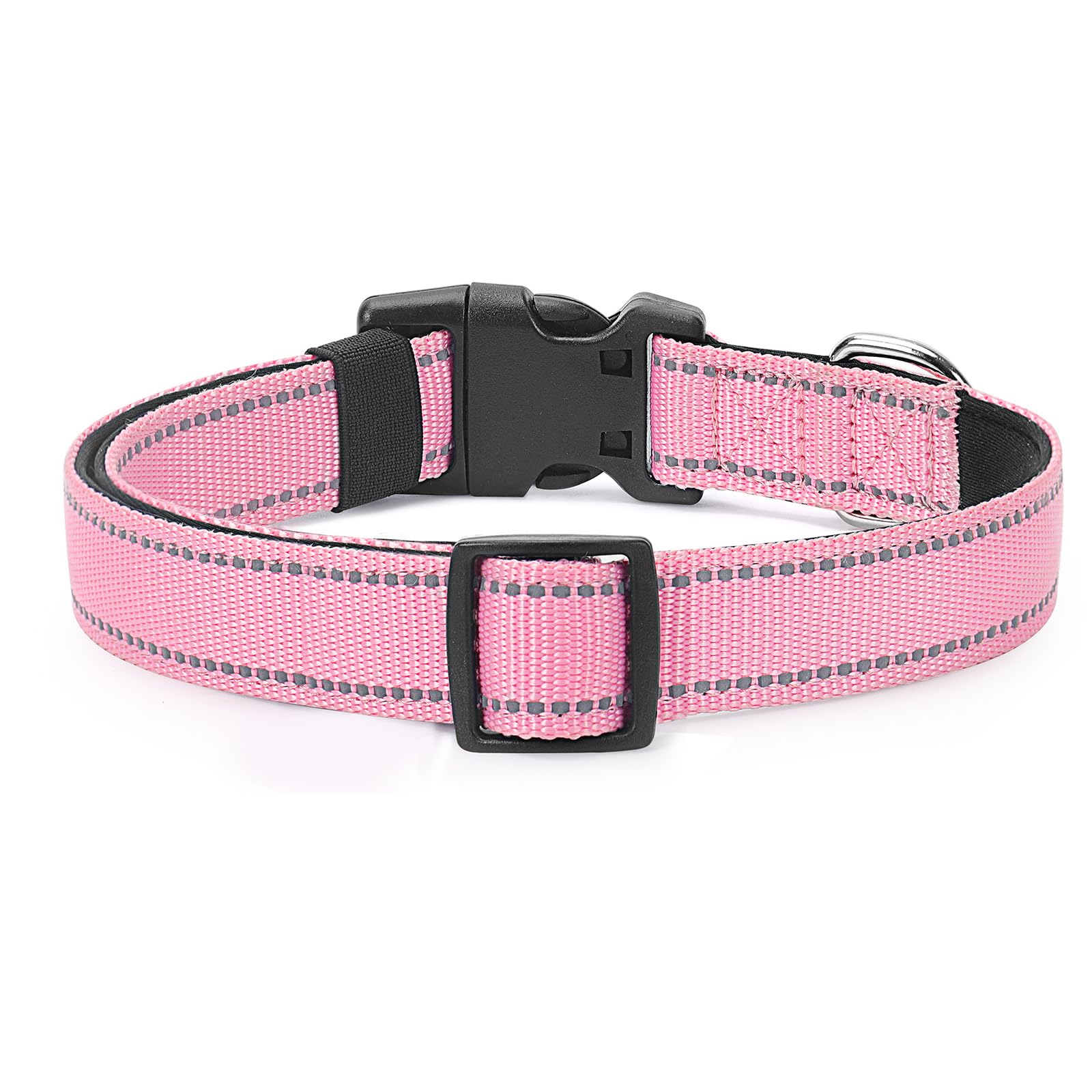 Reflective Dog Collar Padded with Soft Neoprene Breathable Quick Release Basic Dog Collars