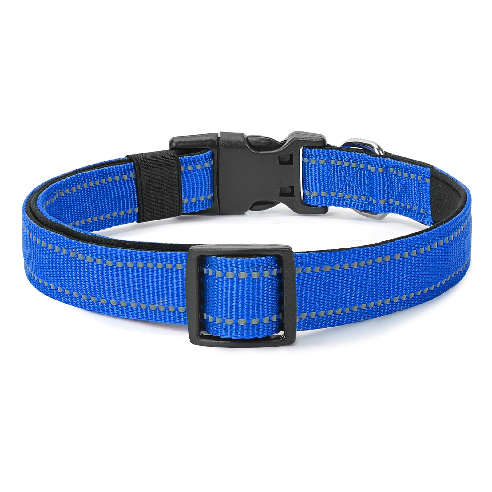Reflective Dog Collar Padded with Soft Neoprene Breathable Quick Release Basic Dog Collars