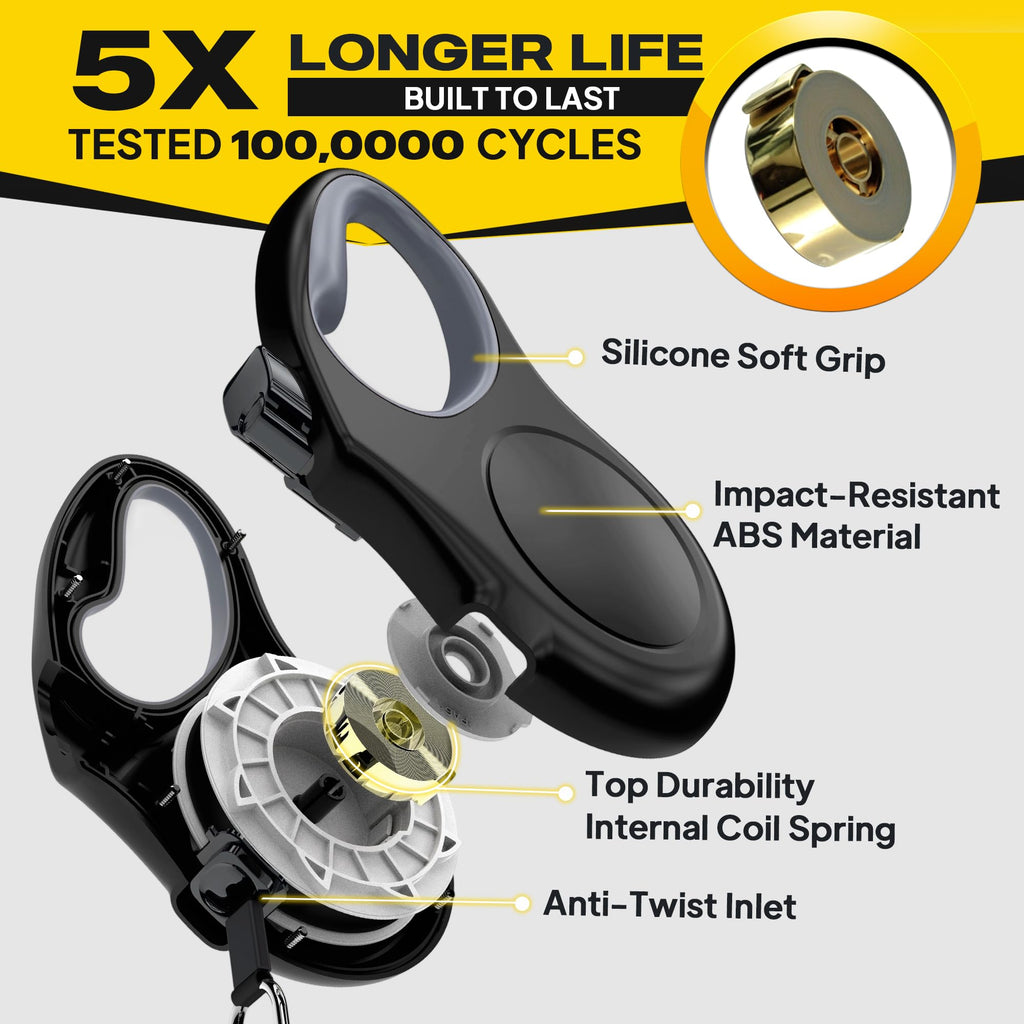 Retractable Dog Leash, 16 ft Dog Walking Leash for Small Dogs up to 26 lbs, 360° Tangle Free, Black