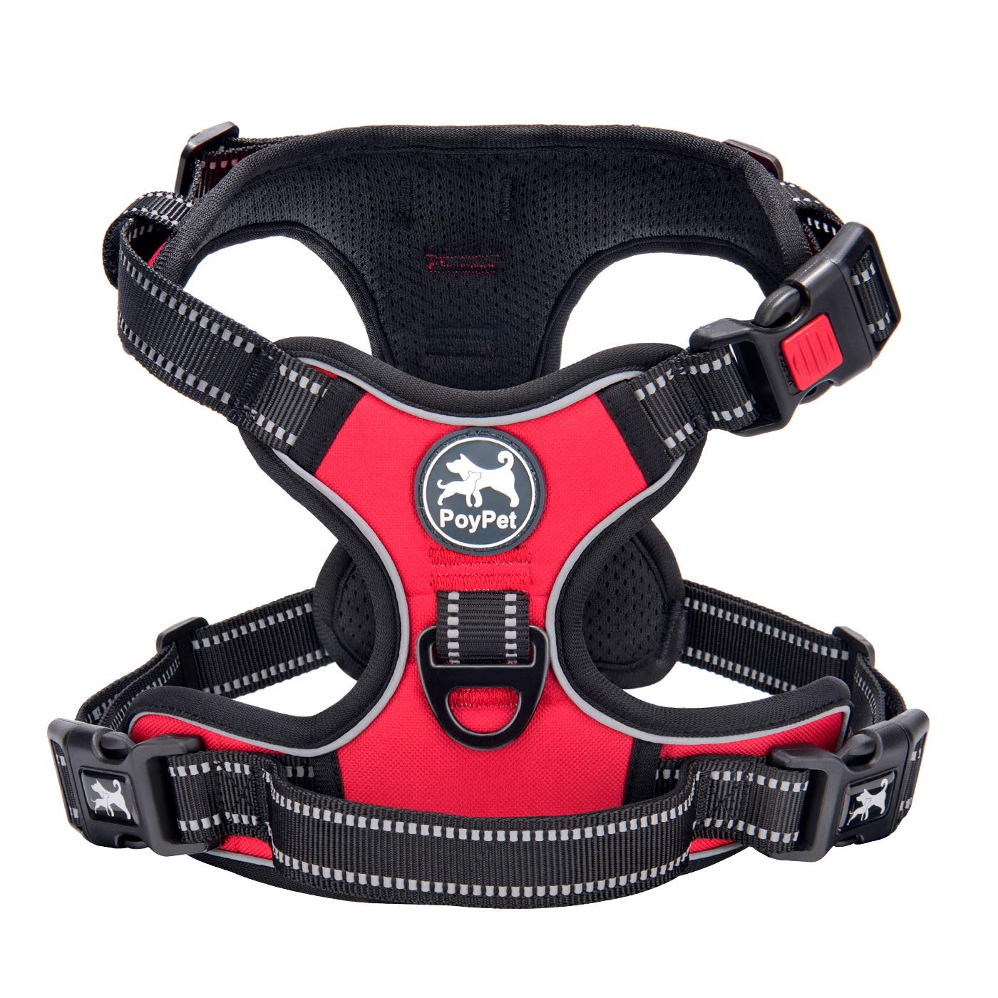 Premium Quality No Pull Dog Harness, No Choke Front Lead Dog Reflective Harness, Adjustable Soft Padded Pet Vest with Easy Control Handle for Small to Large Dogs