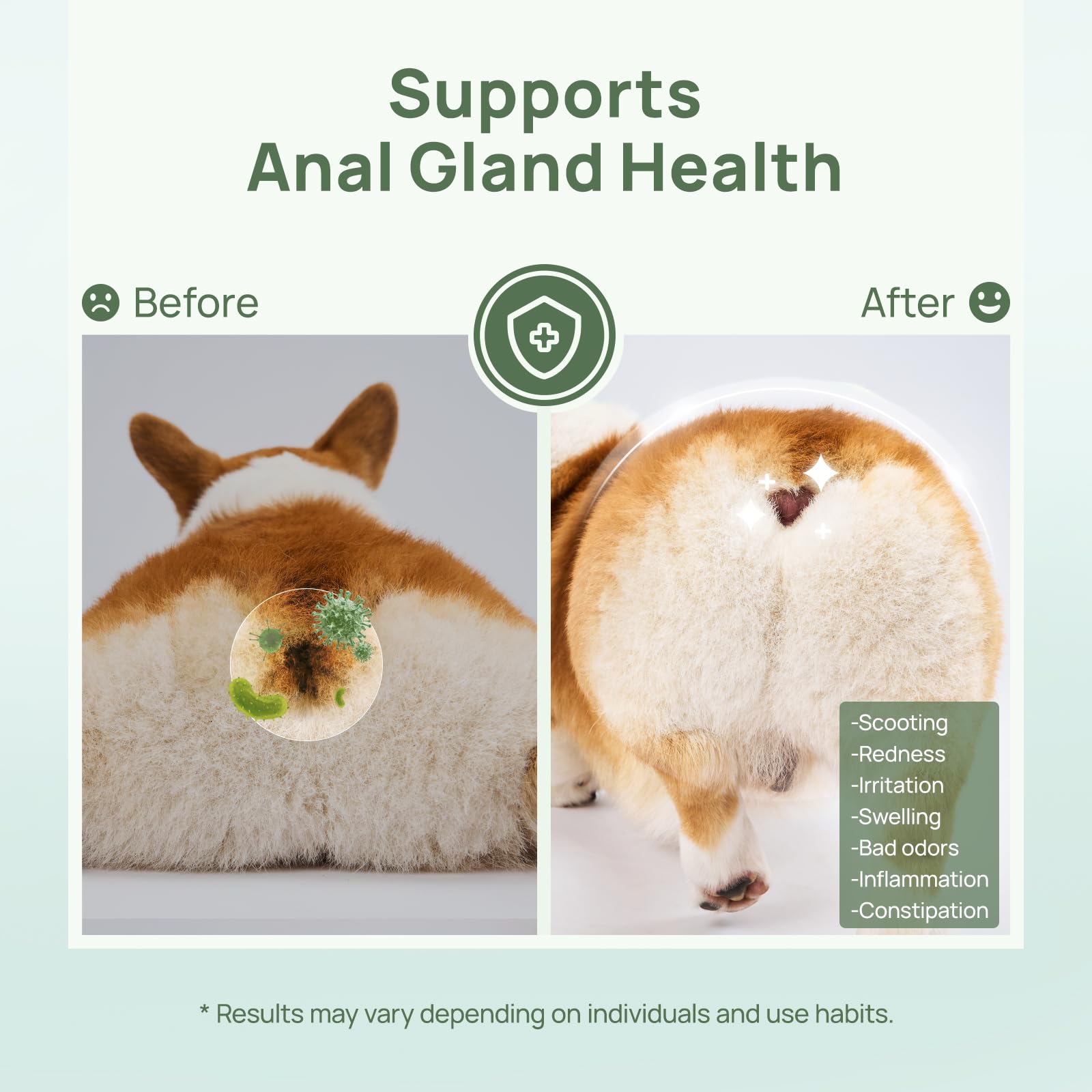 HICC PET Wipes for Dogs & Cats, Cleansing Deodorizing & Soothing Allergy Infections Anal Gland Pets Wipes with Coconut Oil - Dog Grooming Wipes for Butt and Paw - Hypoallergenic & Vet Recommended