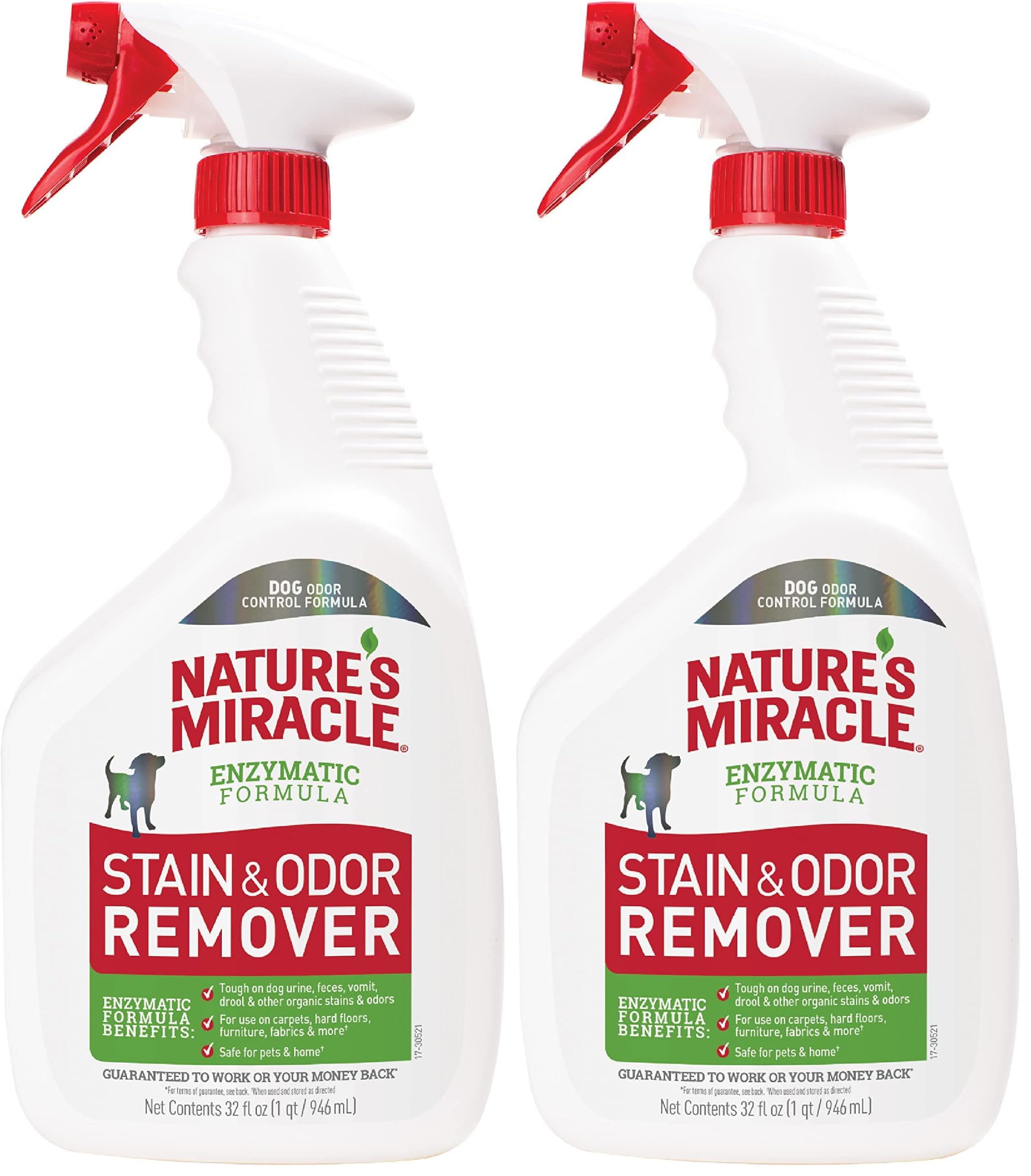 Nature’s Miracle Stain and Odor Remover Dog, 32 Ounces, Everyday Mess Enzymatic Odor Control Formula