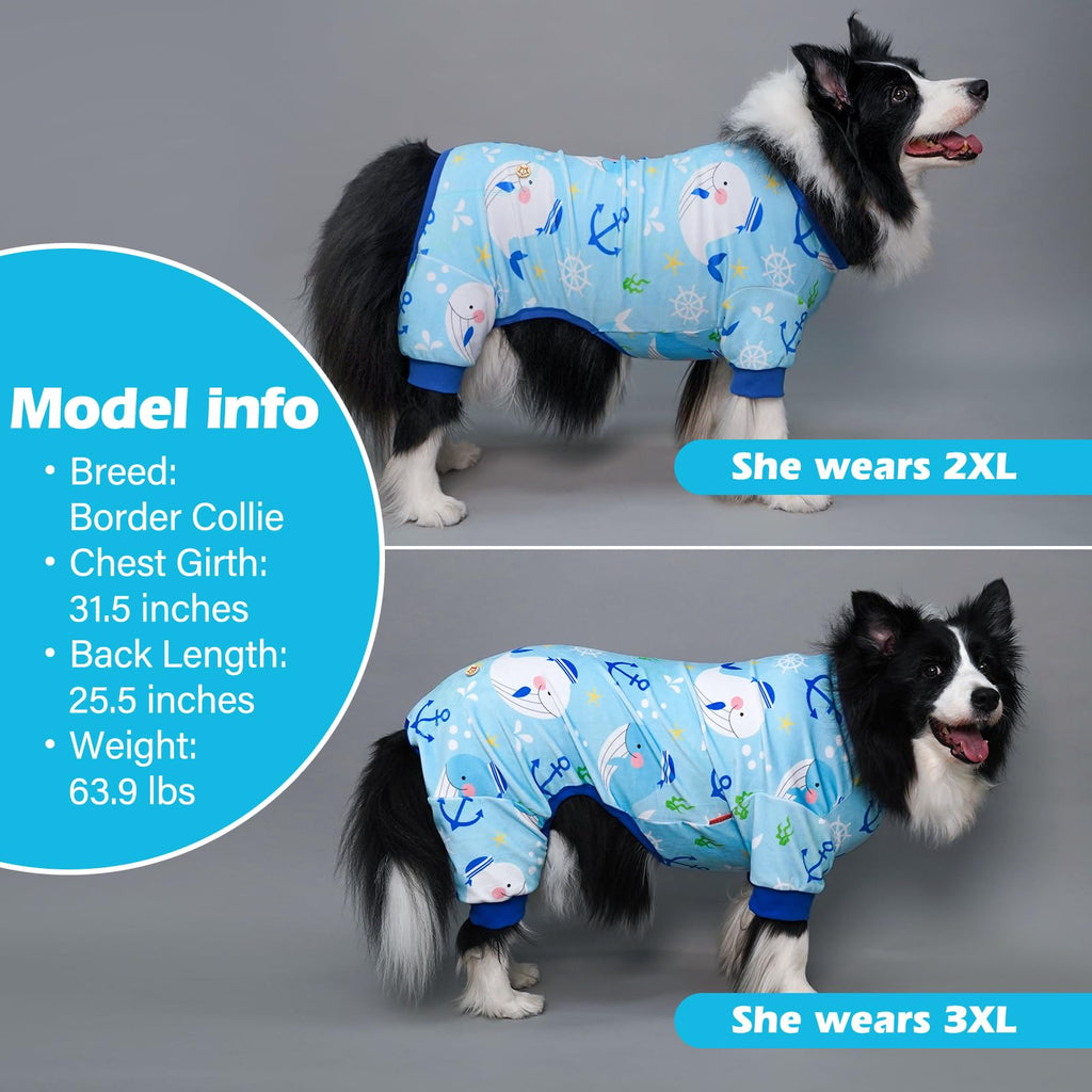 Dog Pajamas Velvet Dog Pajamas Large Sized Dogs Soft Dogs Clothes Pjs with Yellow Ducks Pattern Stretchy Pet Jammies Coat Comfy Pet Onesie Costume