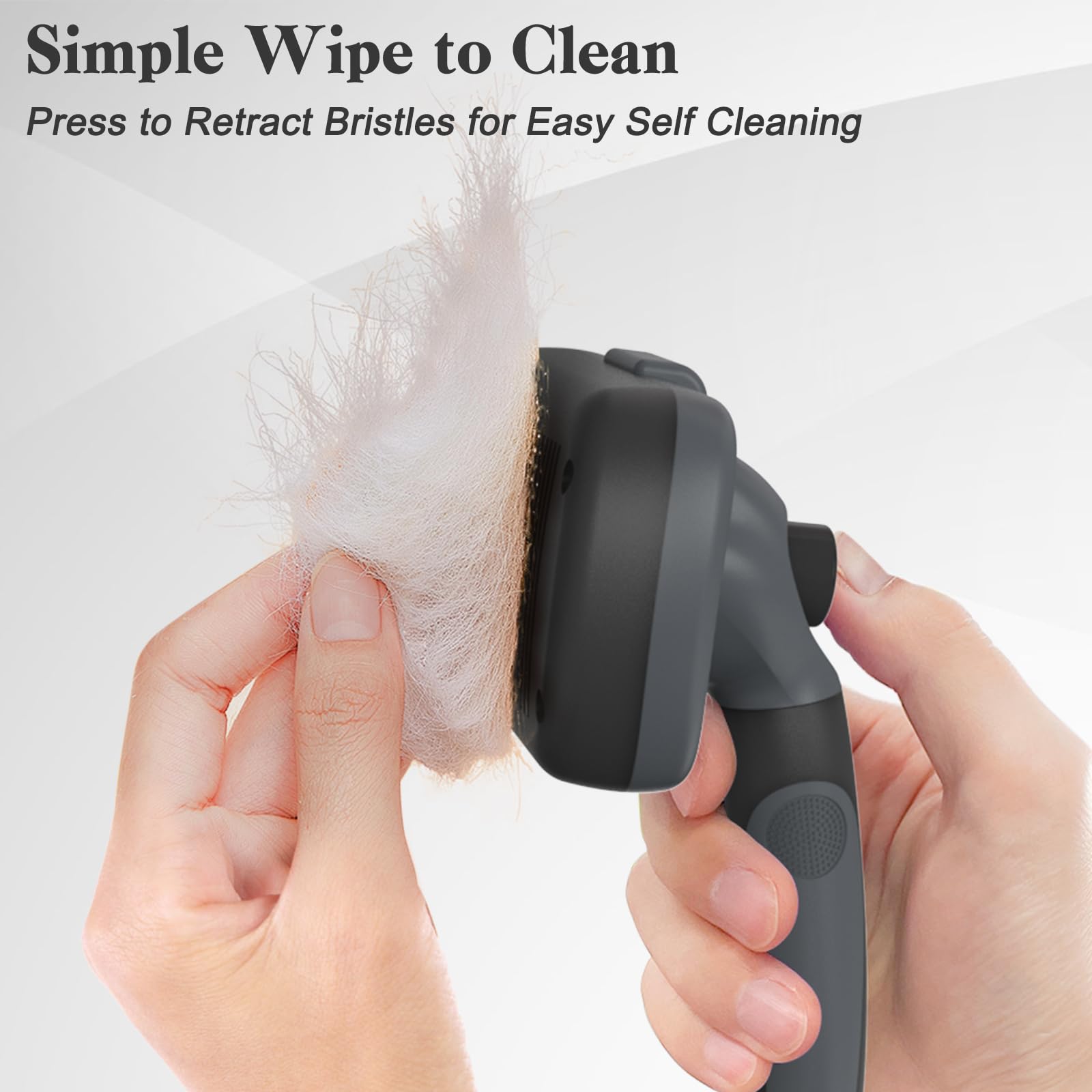 Self Cleaning Slicker Brush - Skin Friendly Deshedding Grooming Tool for Dogs & Cats, Suitable for Shedding & Haired Pets, with Pet Supplies Accessories, Blue
