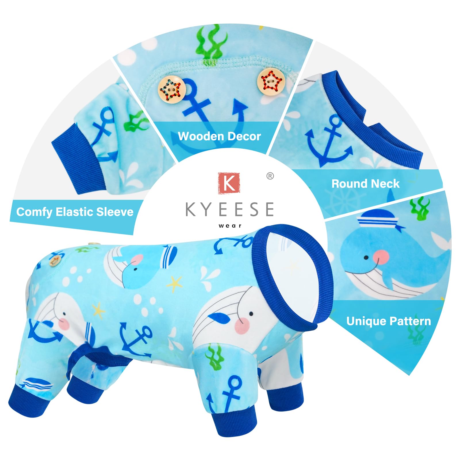 Dog Pajamas Velvet Dog Pajamas Large Sized Dogs Soft Dogs Clothes Pjs with Yellow Ducks Pattern Stretchy Pet Jammies Coat Comfy Pet Onesie Costume