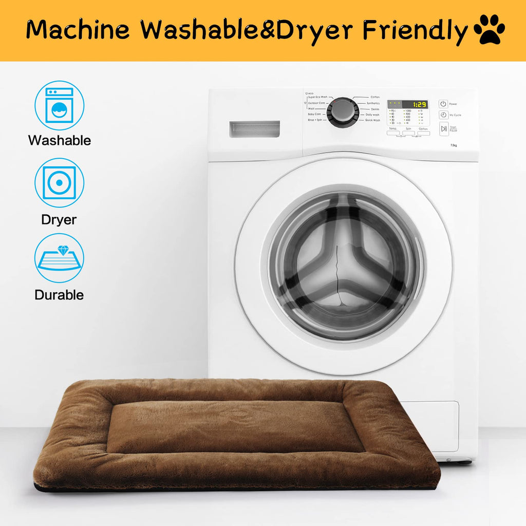 Dog Beds Crate Pad for Medium/Large Dogs Fit Metal,Ultra Soft, Washable & Anti-Slip Kennel Pad for Dogs Cozy Sleeping